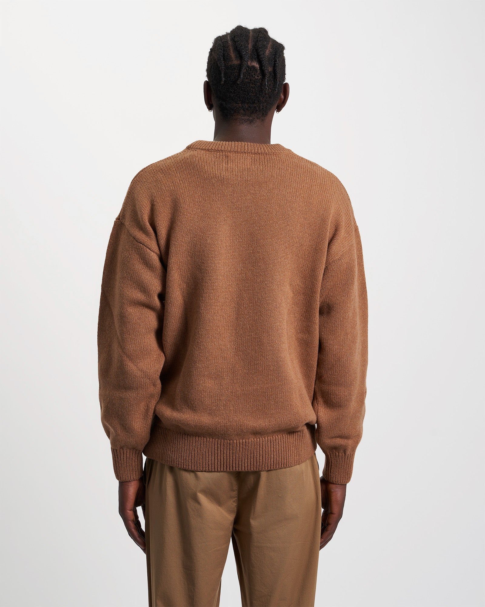 Oversized Merino Wool Crew - Ocean Green