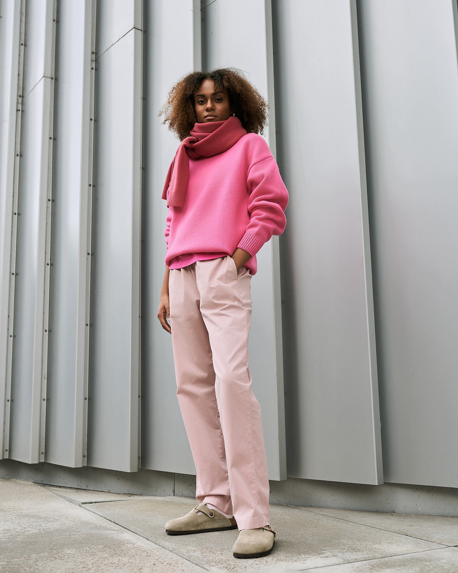 Organic Twill Pants - Faded Pink