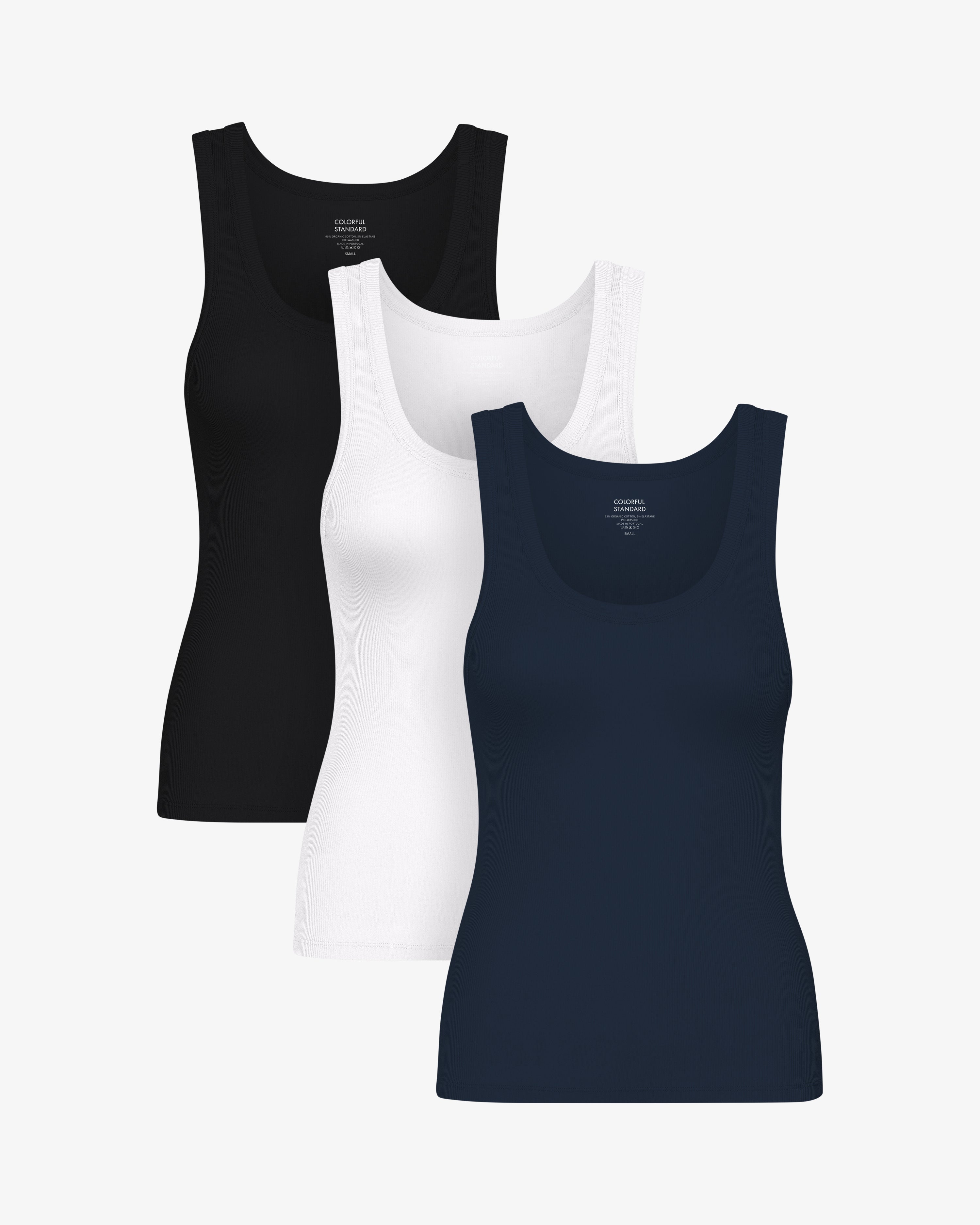 Women Organic Rib Tank Top - Mixed 05 (3-Pack)