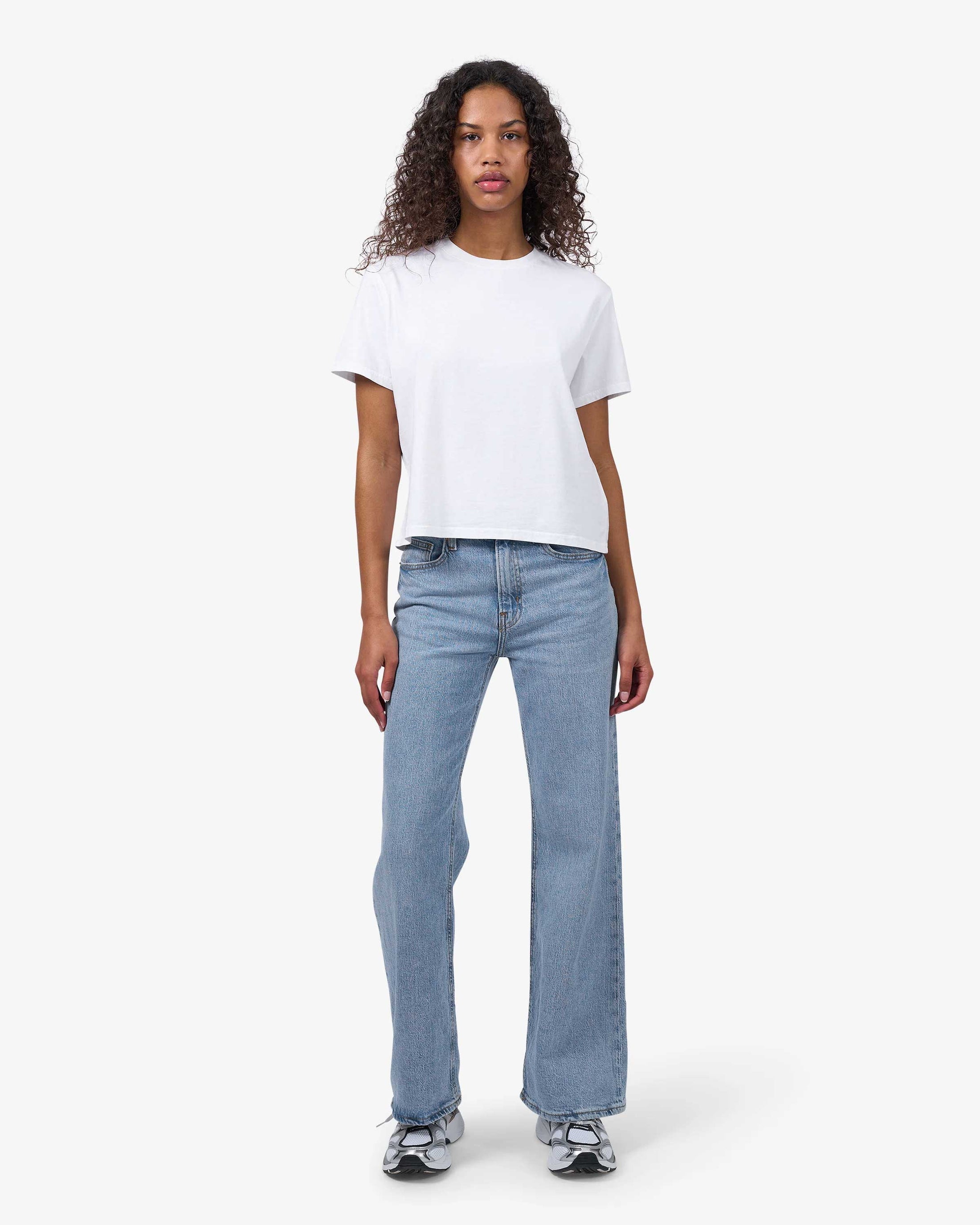 The Boxy Crop in Brown/White Stripe main image 0