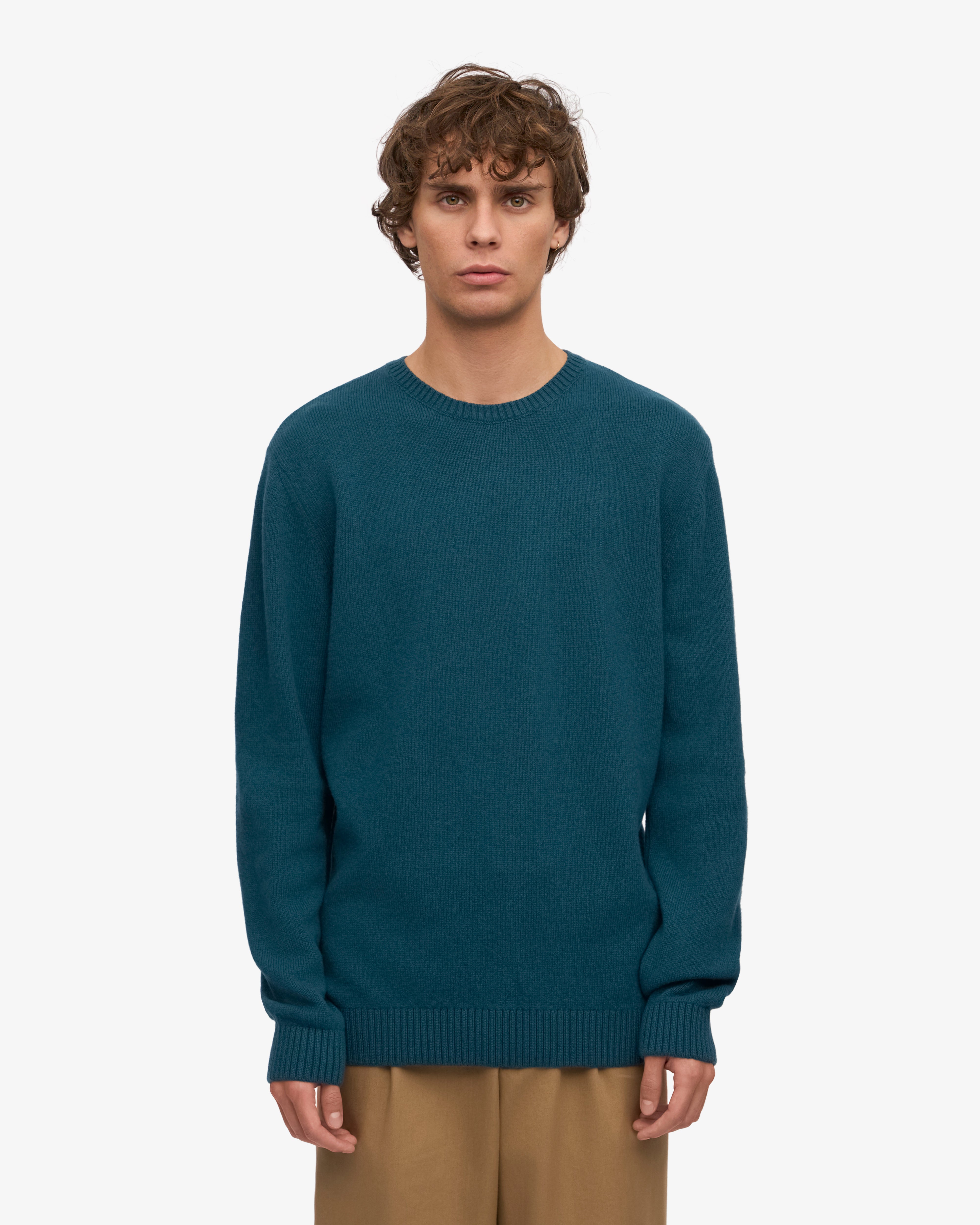 Classic Merino Wool Crew - Ocean Green