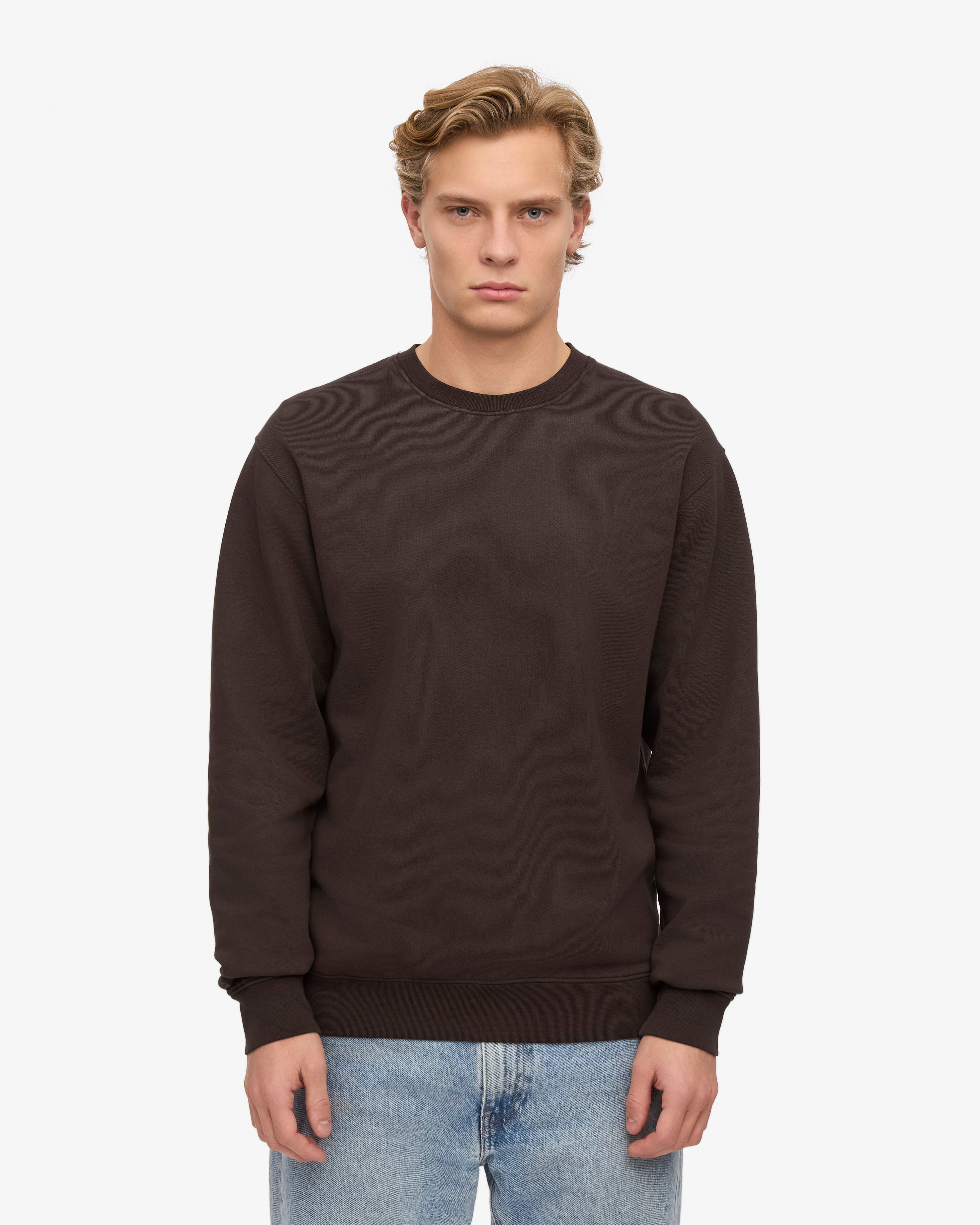 Classic Organic Crew - Coffee Brown XS