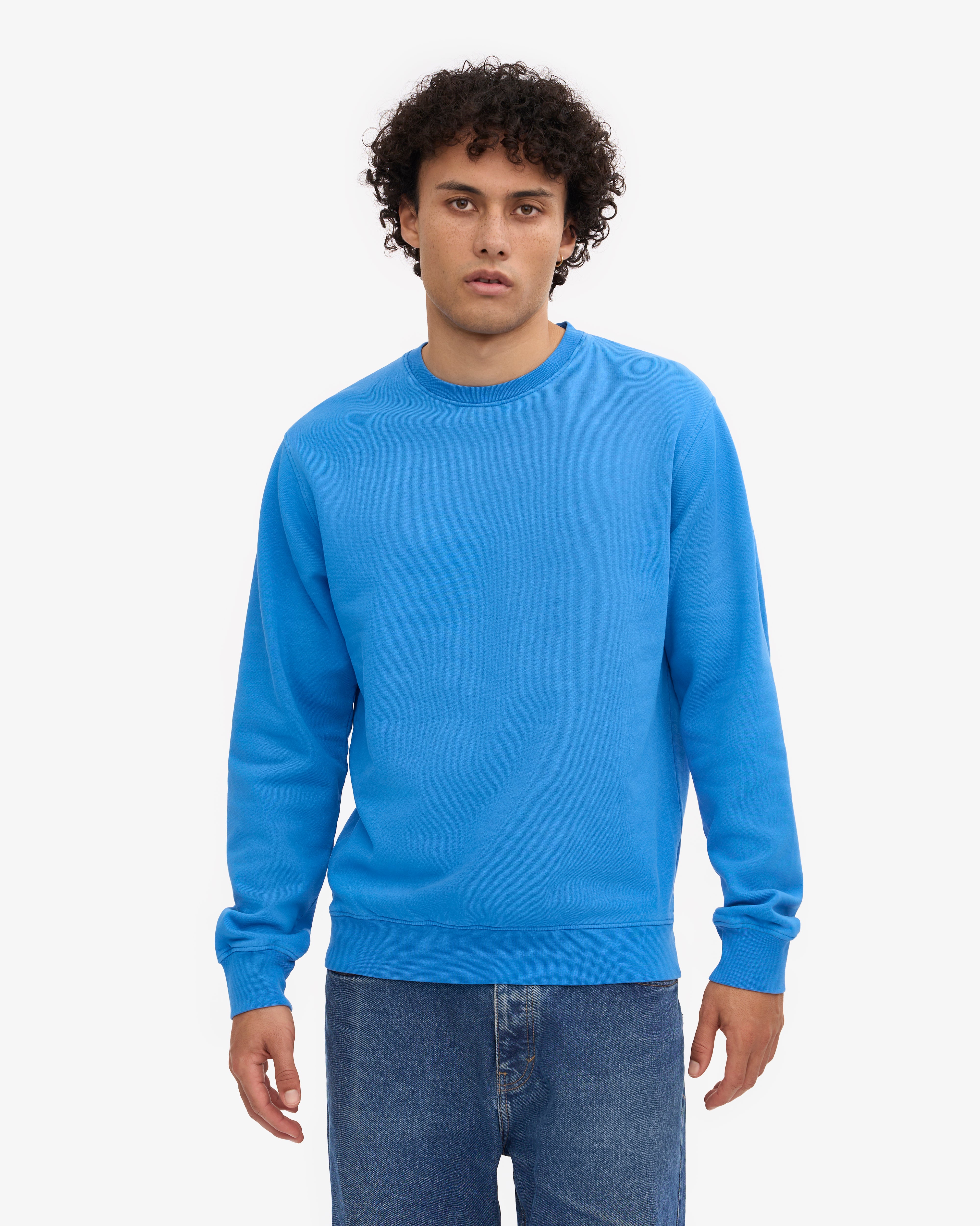 Classic Organic Crew - Pacific Blue XS