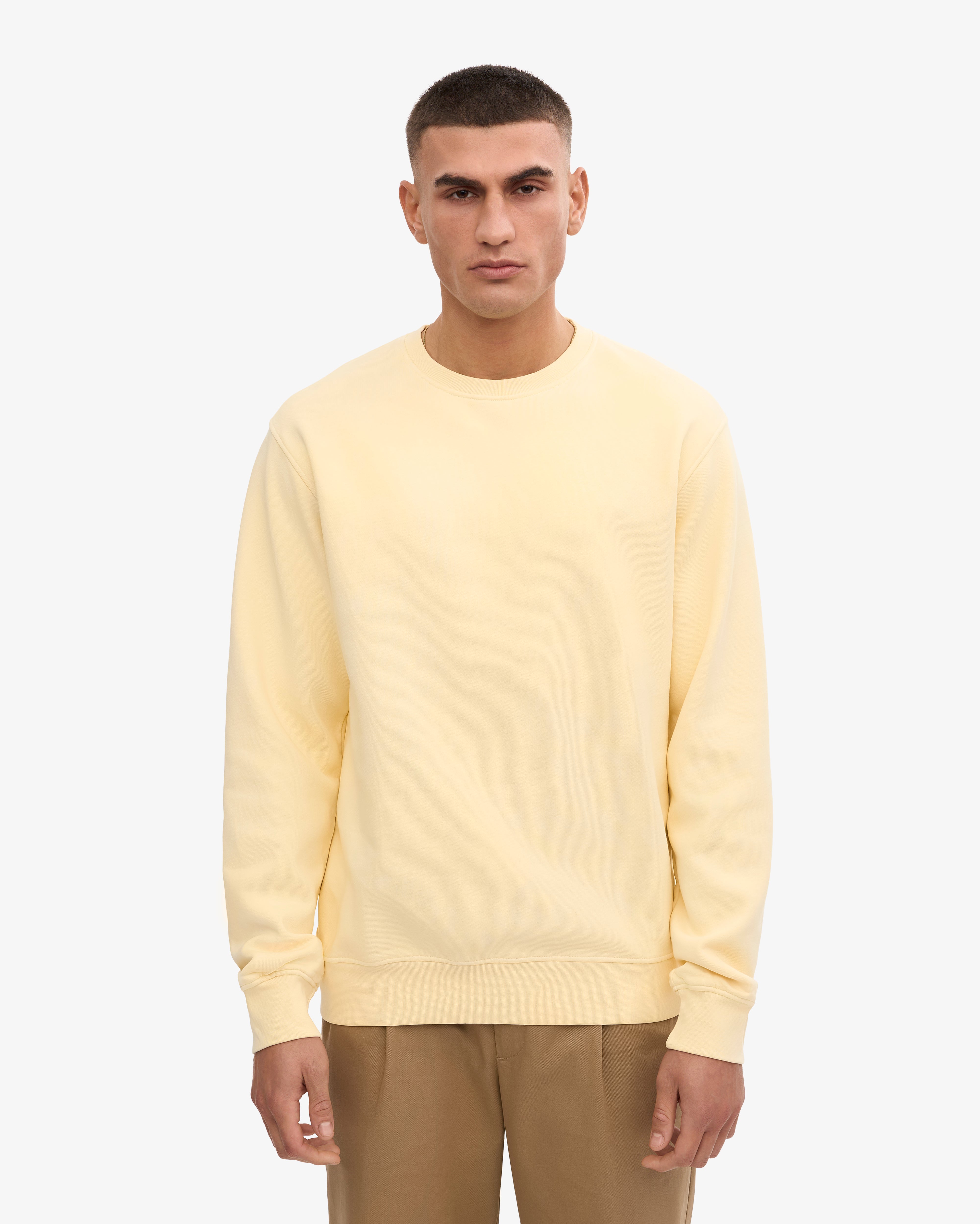 Classic Organic Crew - Soft Yellow XS