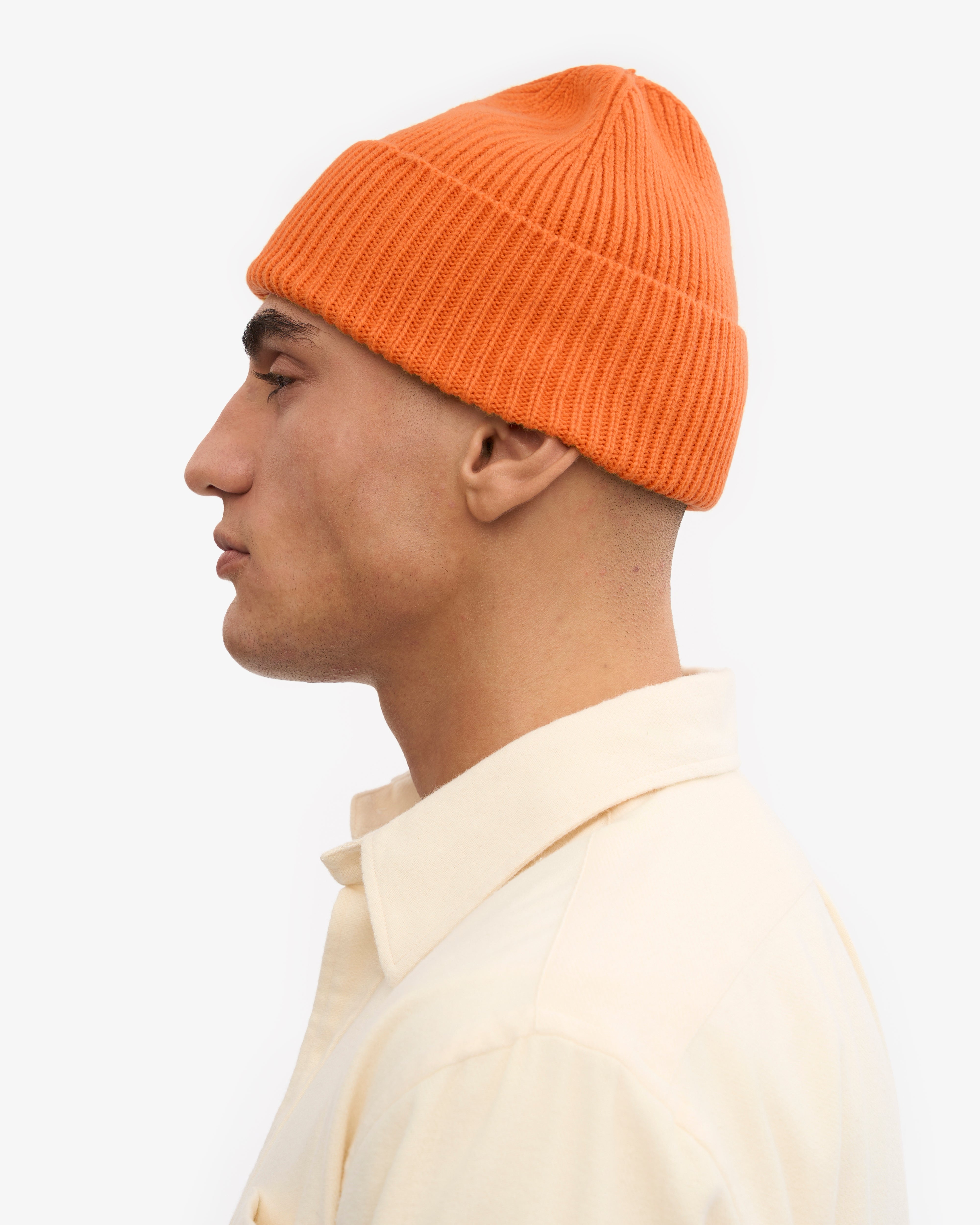 Merino Wool Beanie - Burned Orange