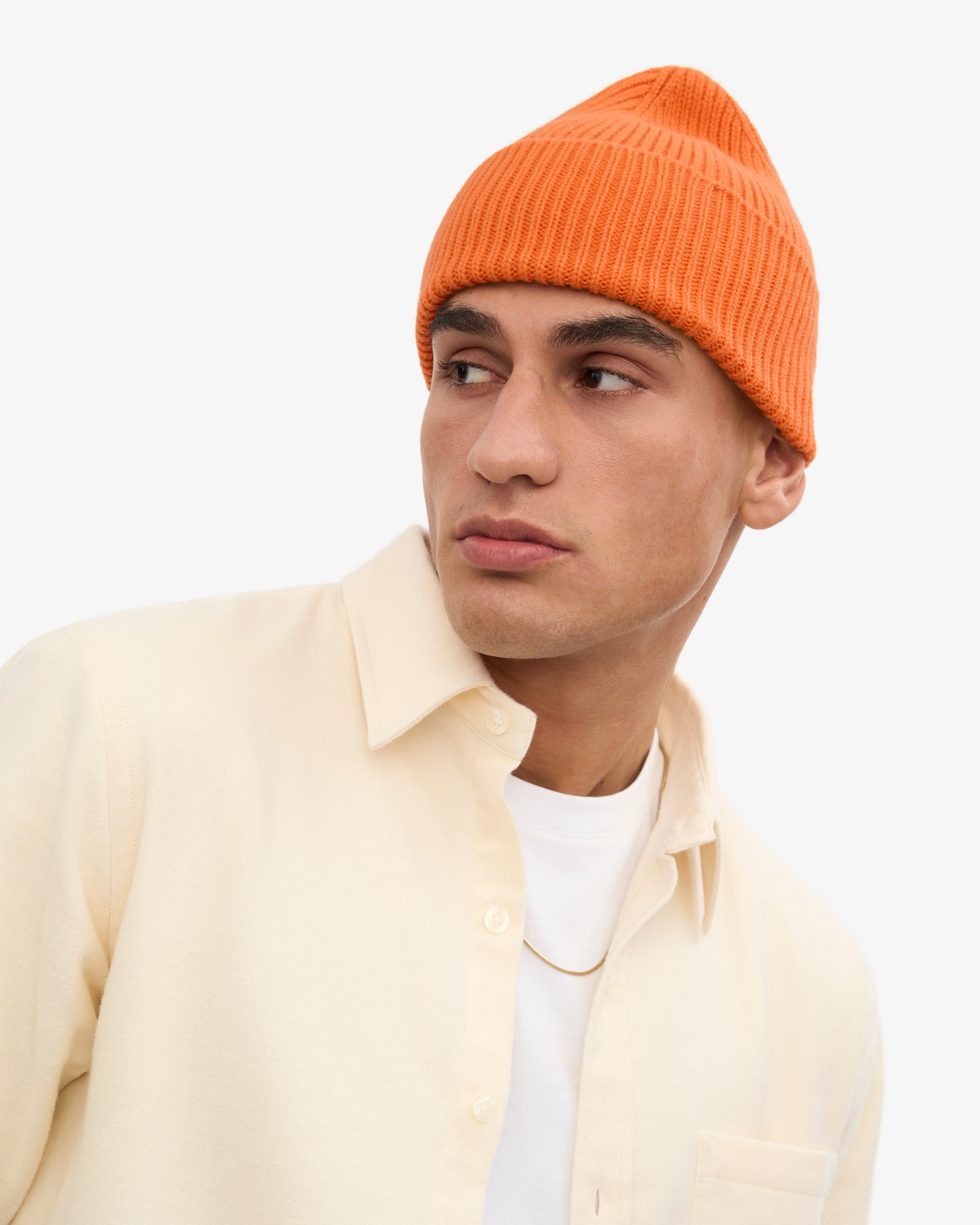 Merino Wool Beanie - Burned Orange