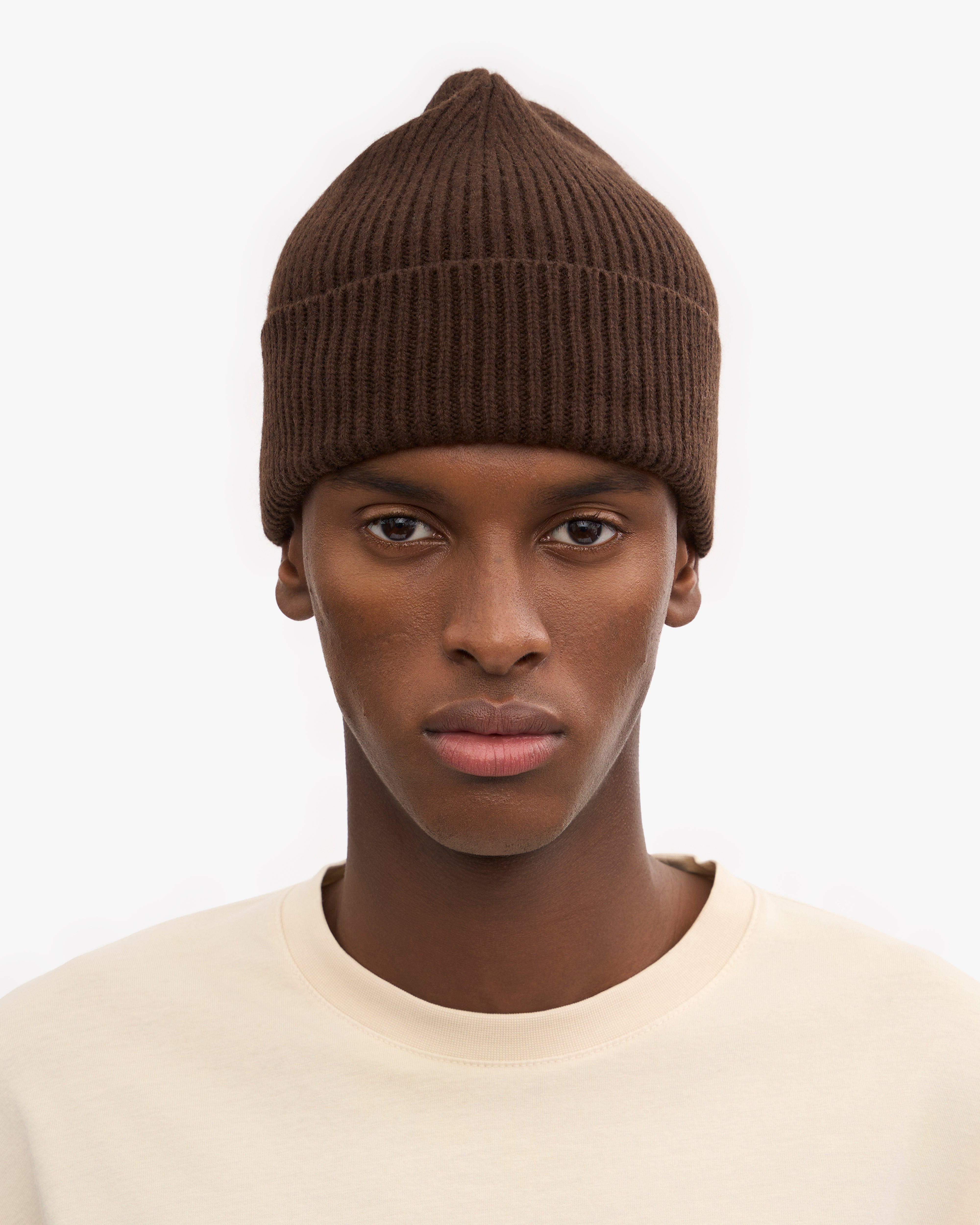 Merino Wool Beanie - Coffee Brown