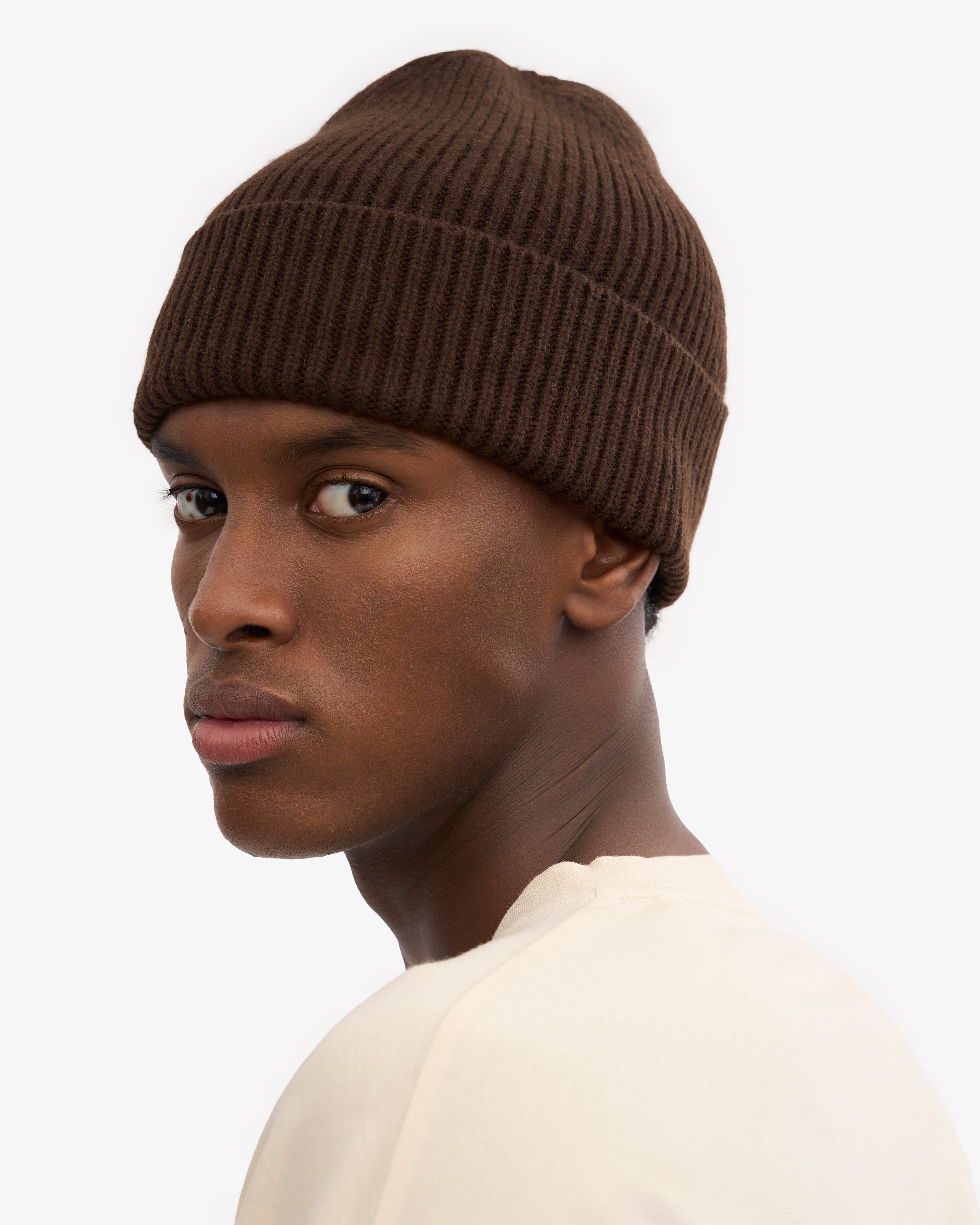 Wide Brim Hat Mens Beanies For Big Heads Merino Wool Beanie Coffee