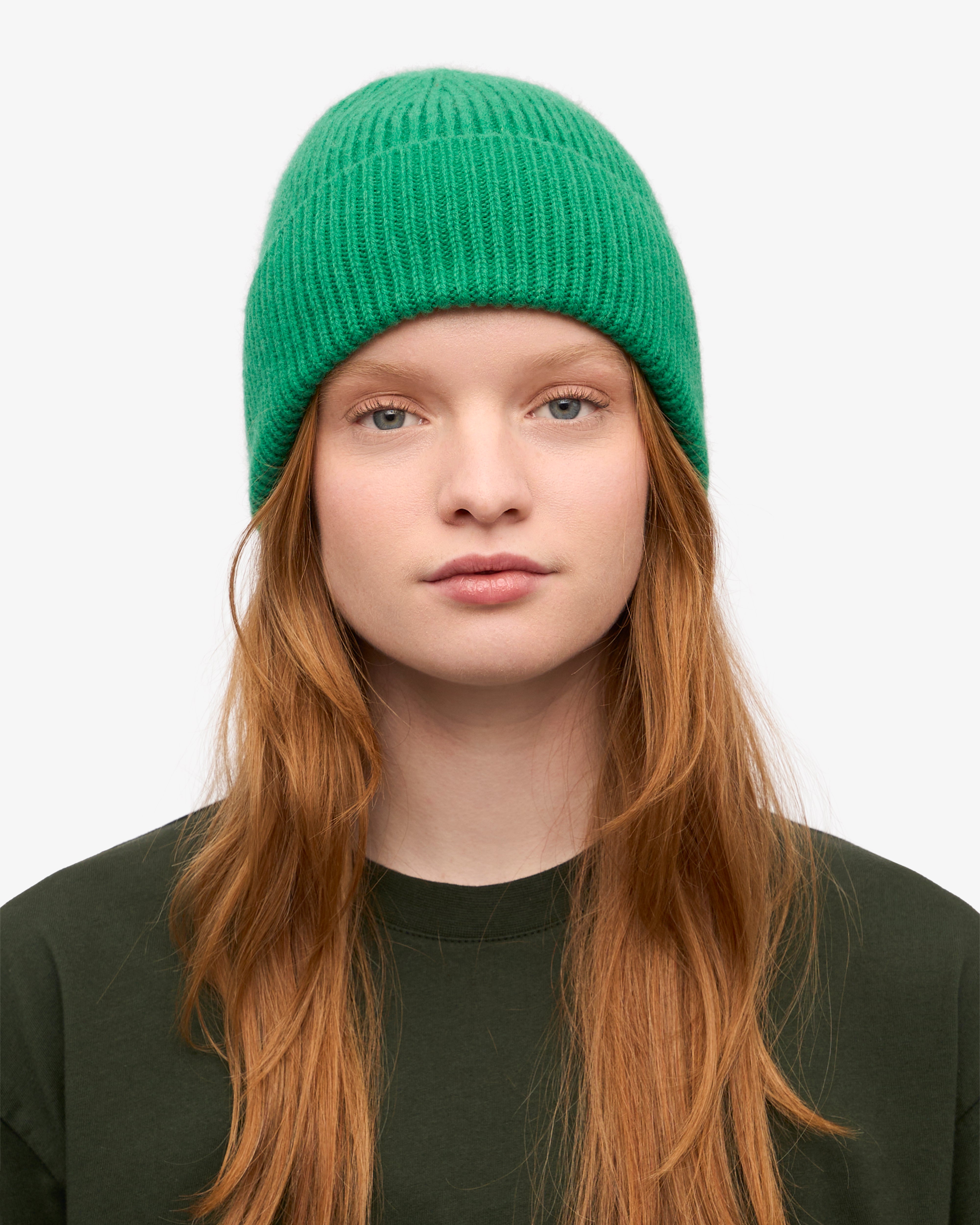 Merino Wool Beanie - Kelly Green