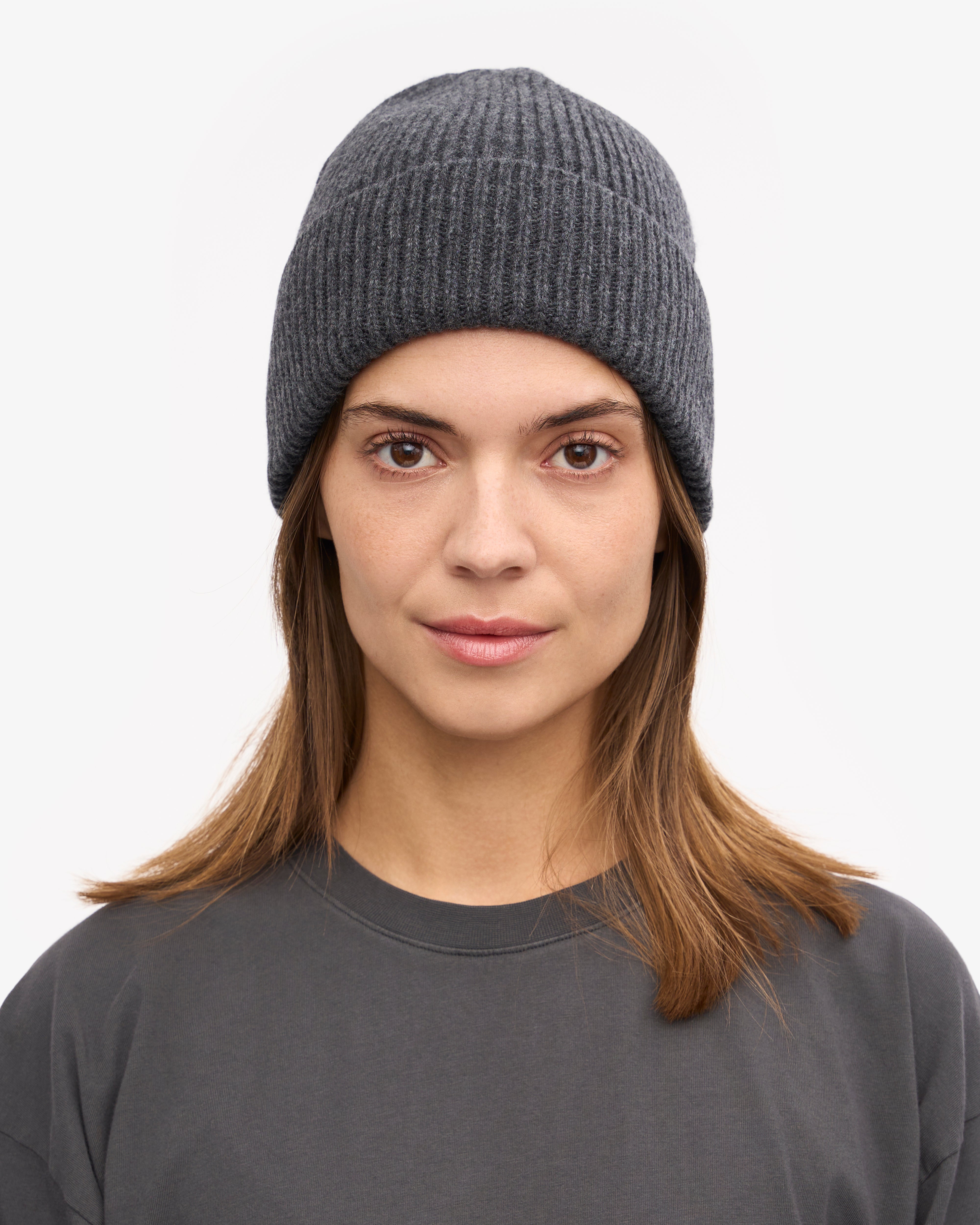 Merino Wool Beanie & Scarf - Lava Grey