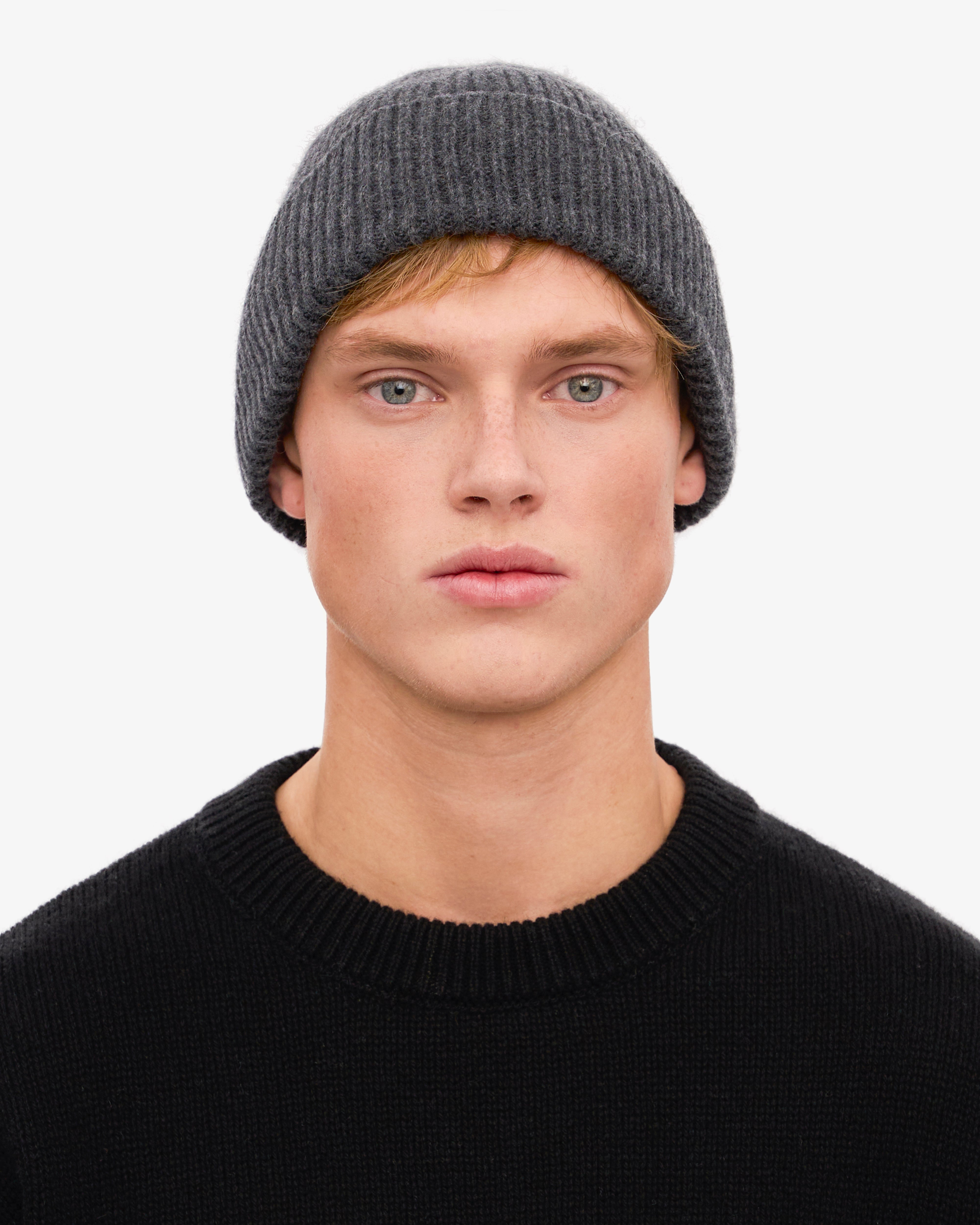 Merino Wool Beanie - Lava Grey