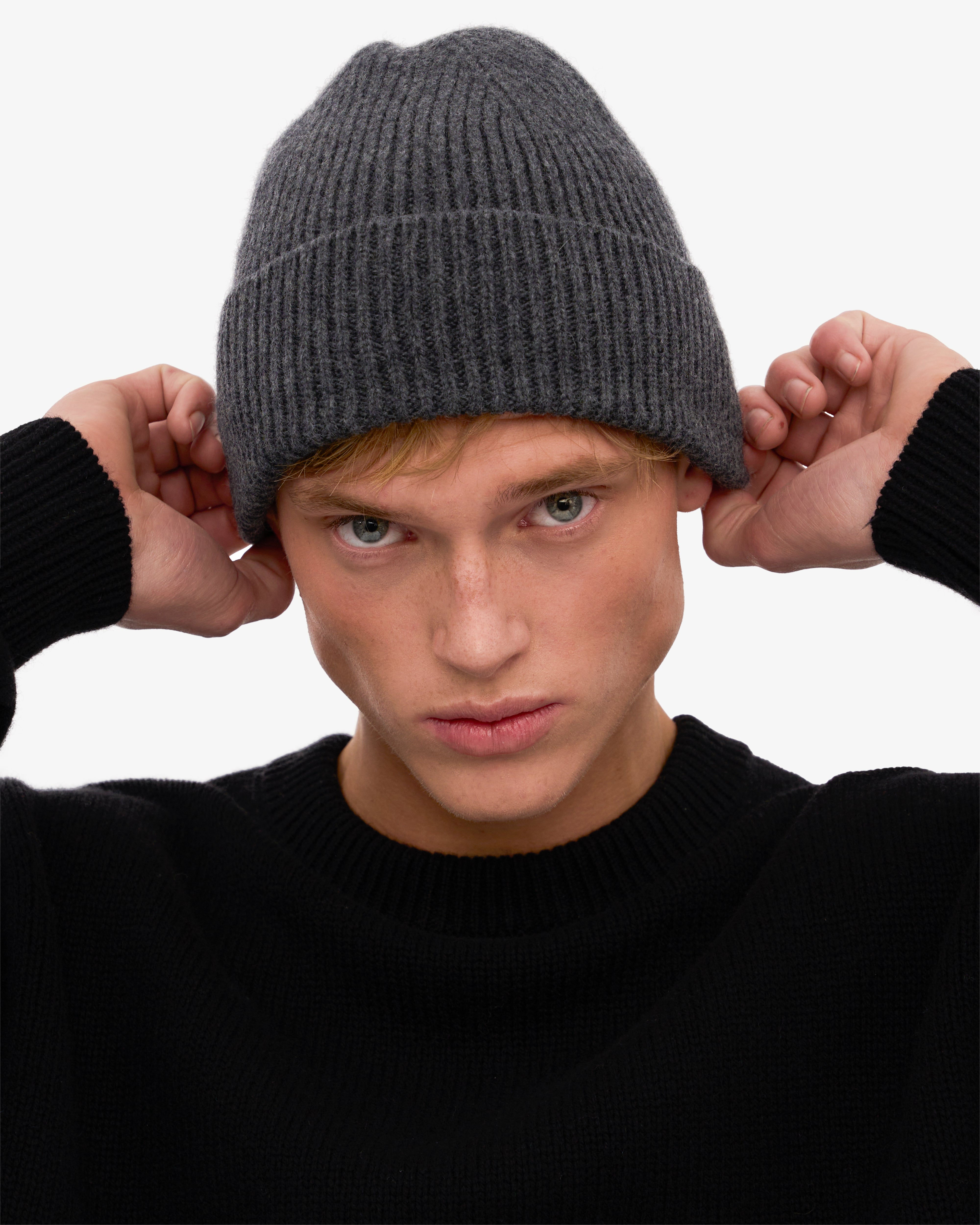 Merino Wool Beanie Lava Grey – Colorful Standard - Main Image