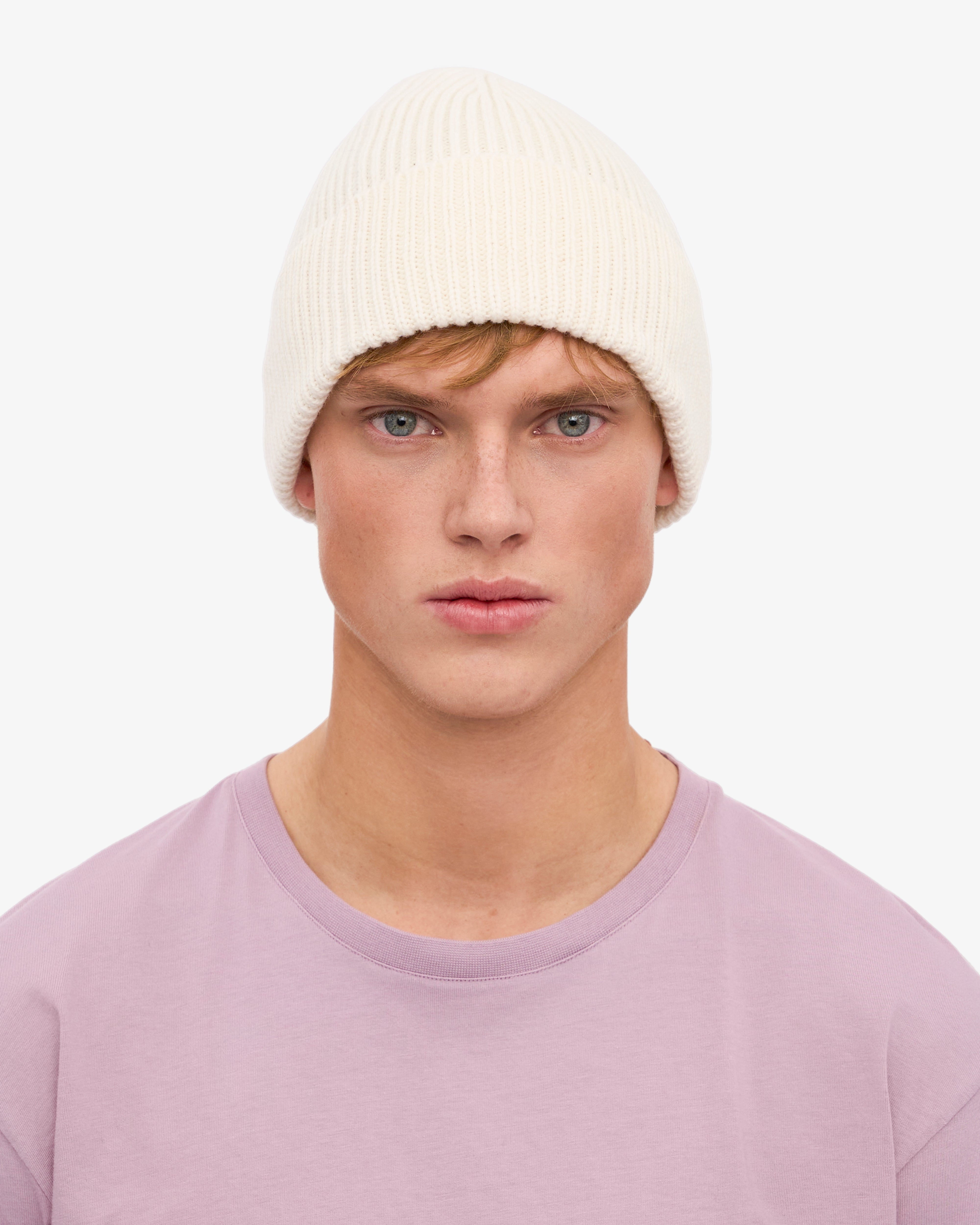 Merino Wool Beanie - Optical White