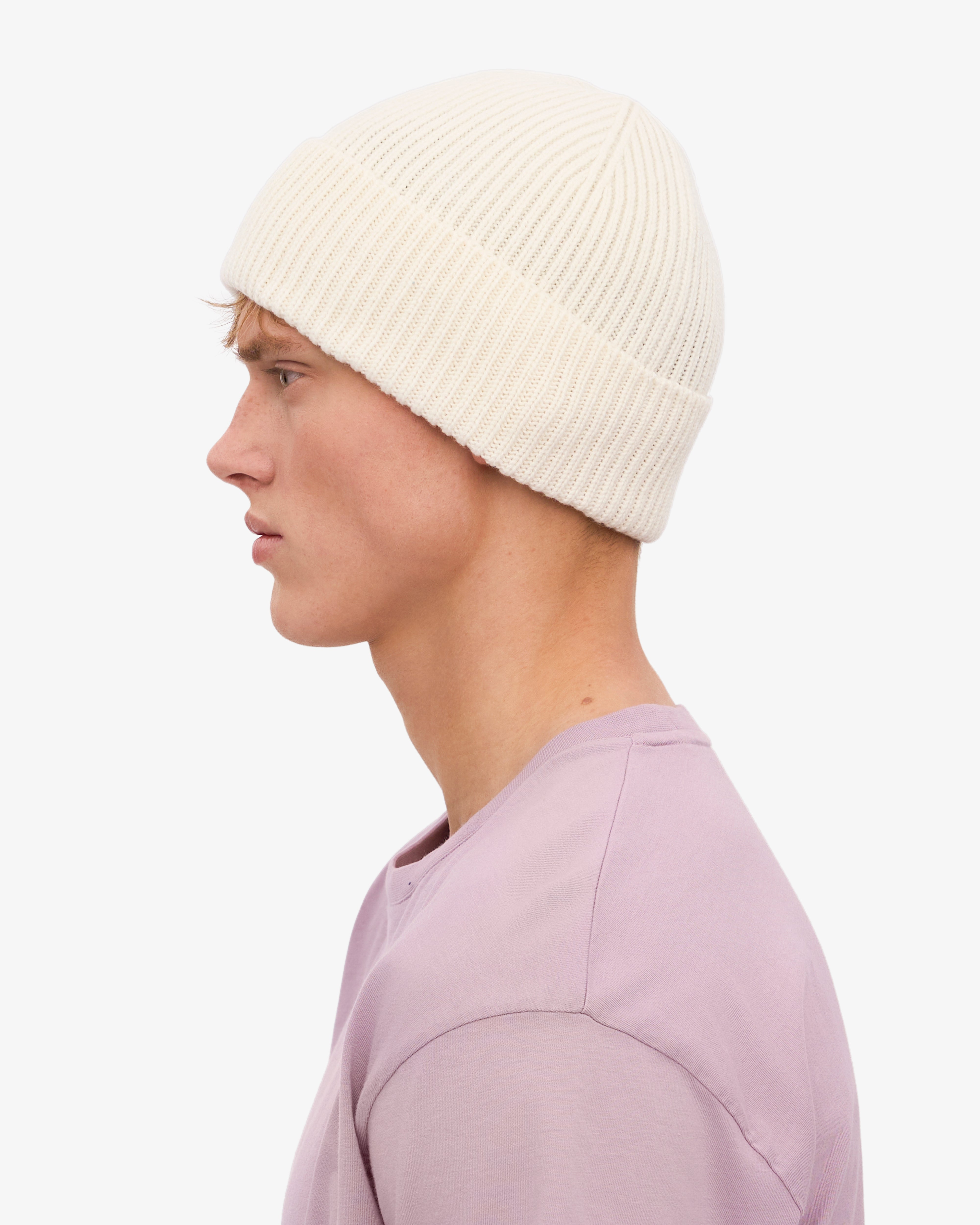 Merino Wool Beanie - Optical White