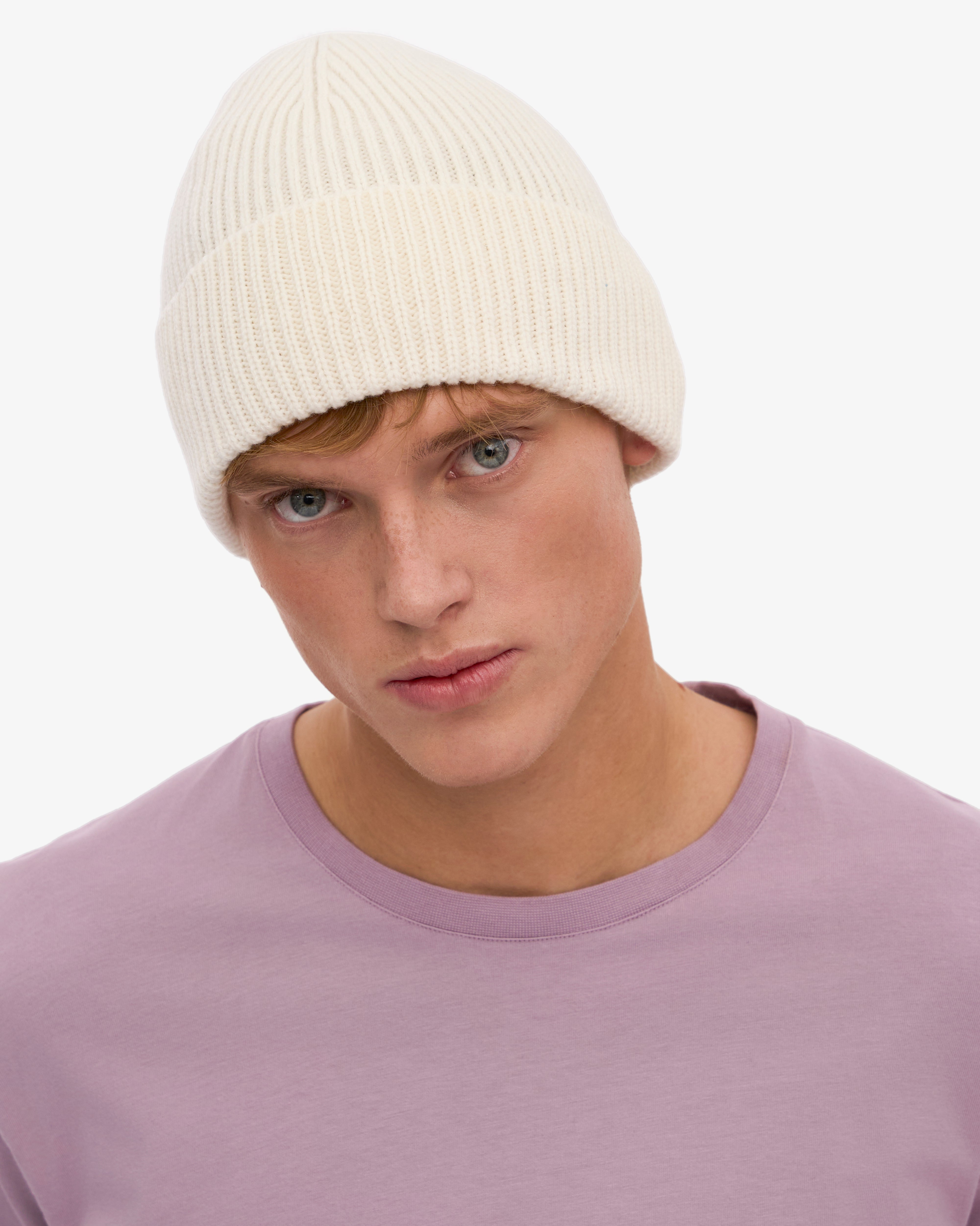 Merino Wool Beanie - Optical White