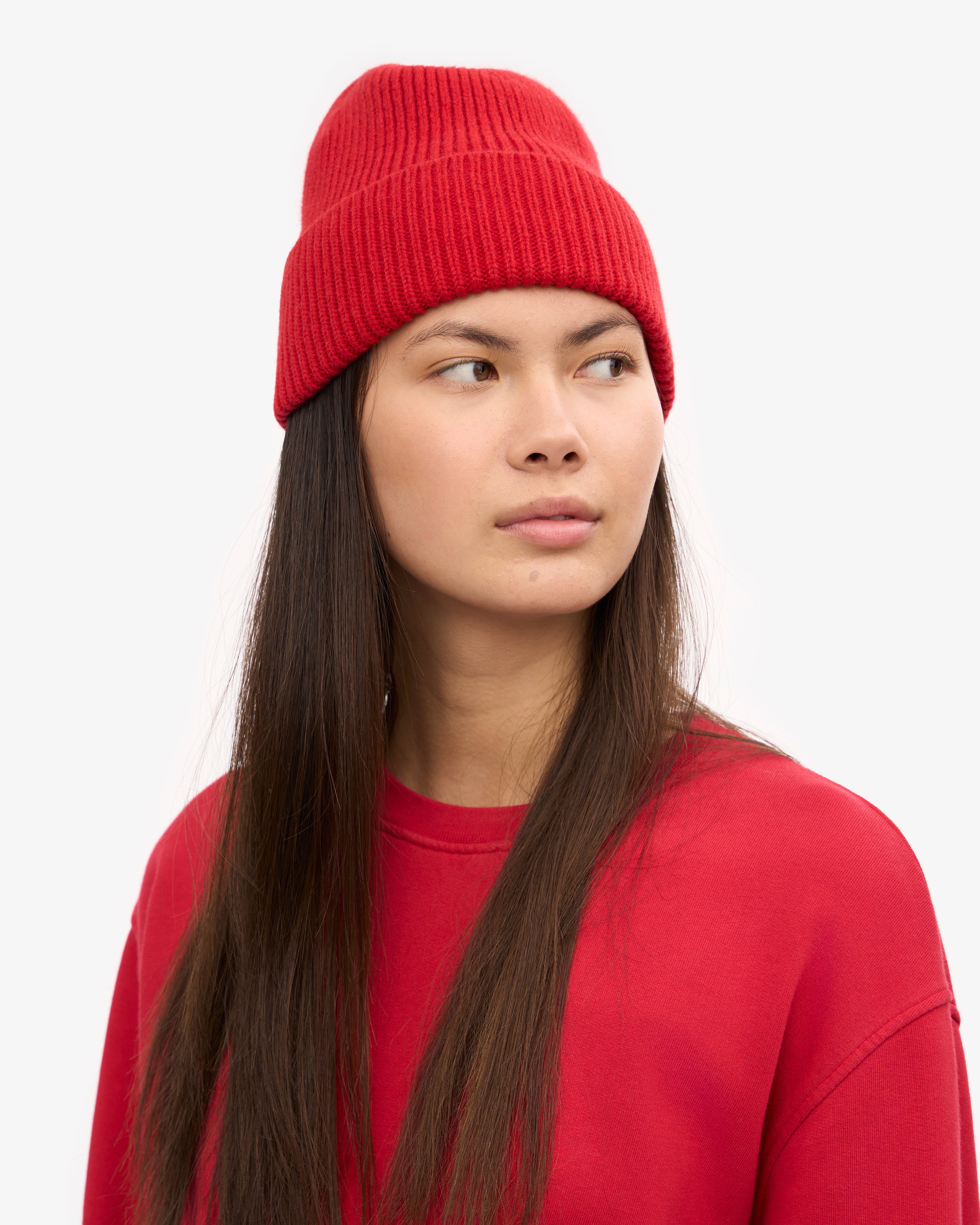 Merino Wool Beanie Scarlet Red – Colorful Standard