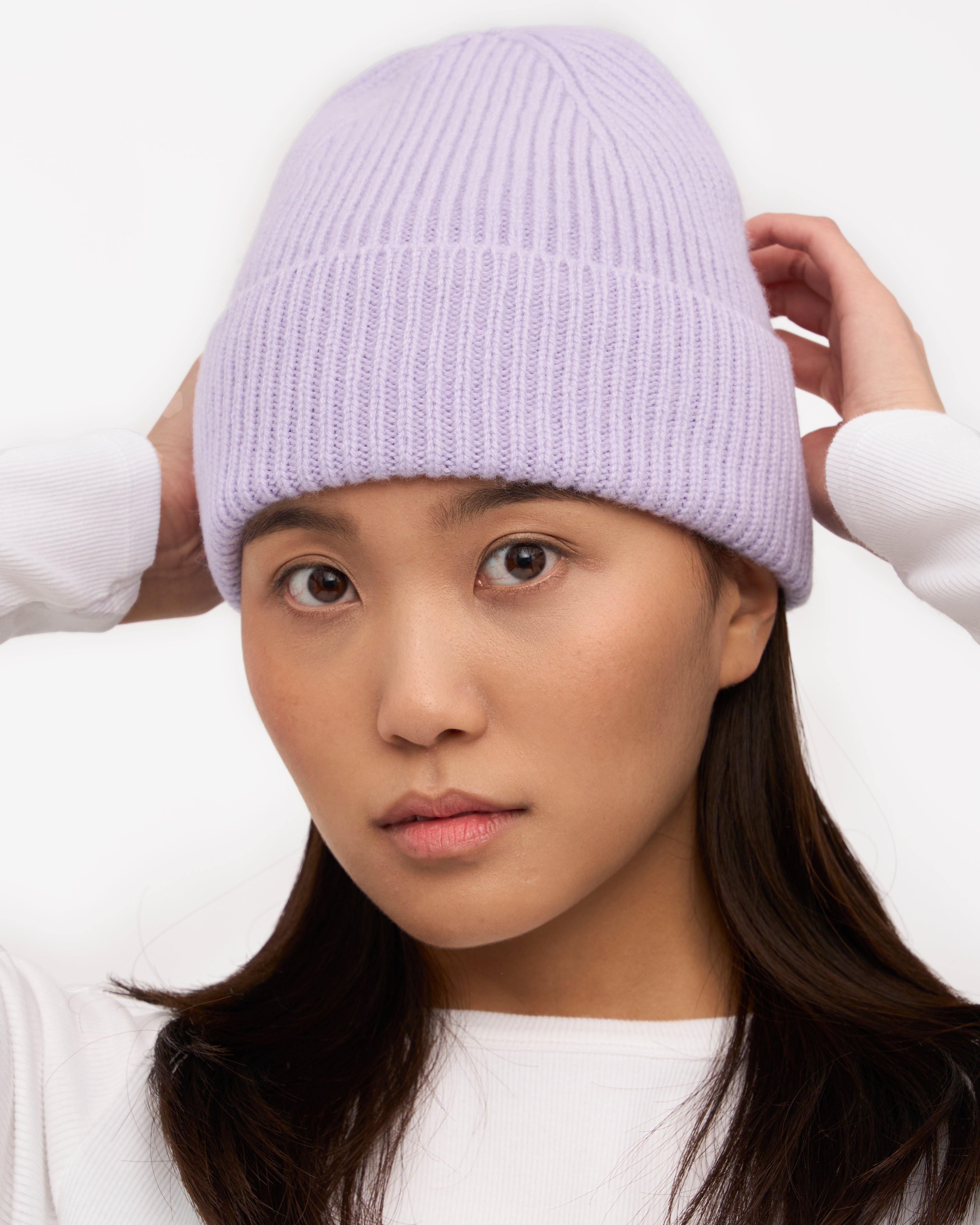 Merino Wool Beanie Soft Lavender – Colorful Standard