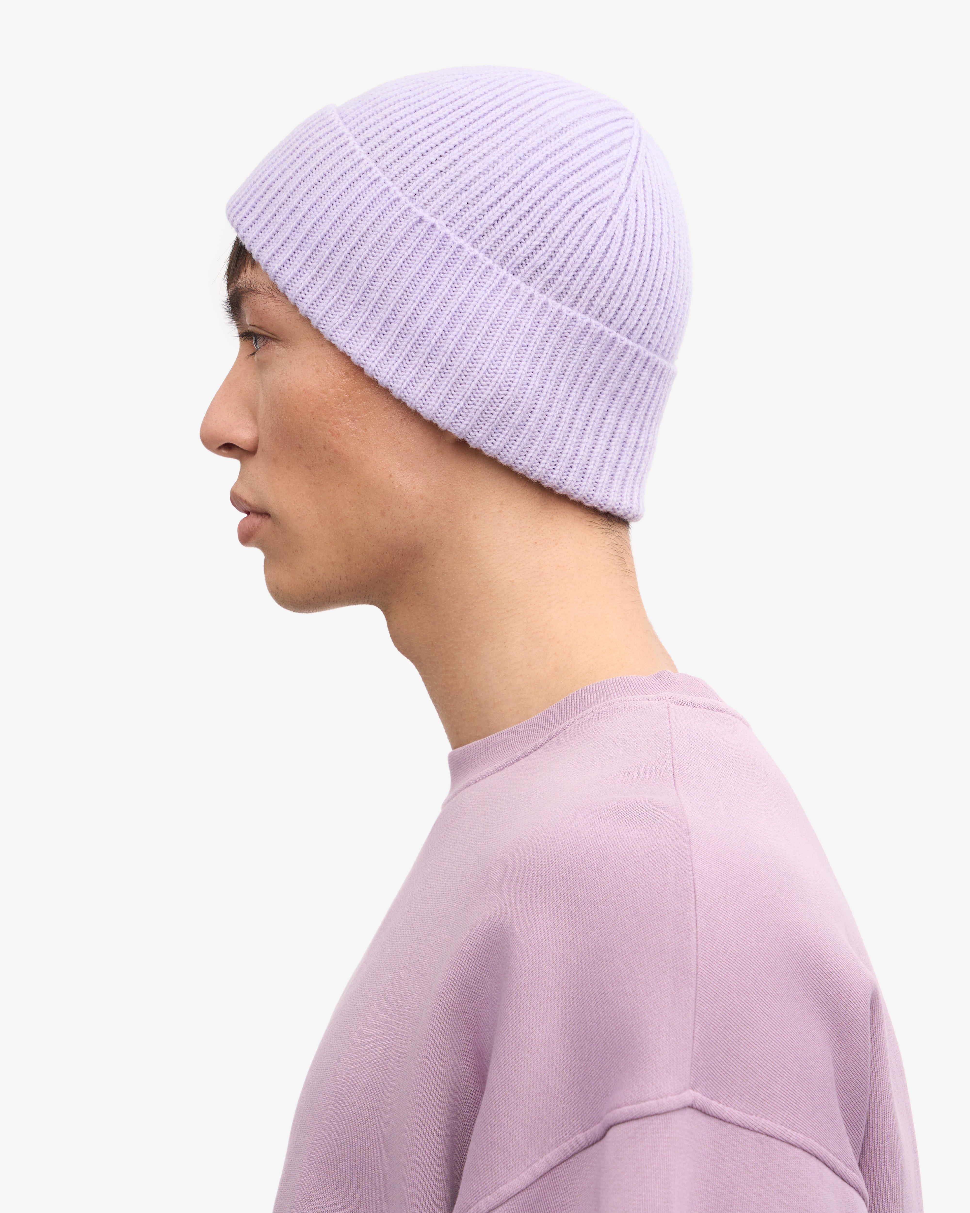Merino Wool Beanie - Steel Blue