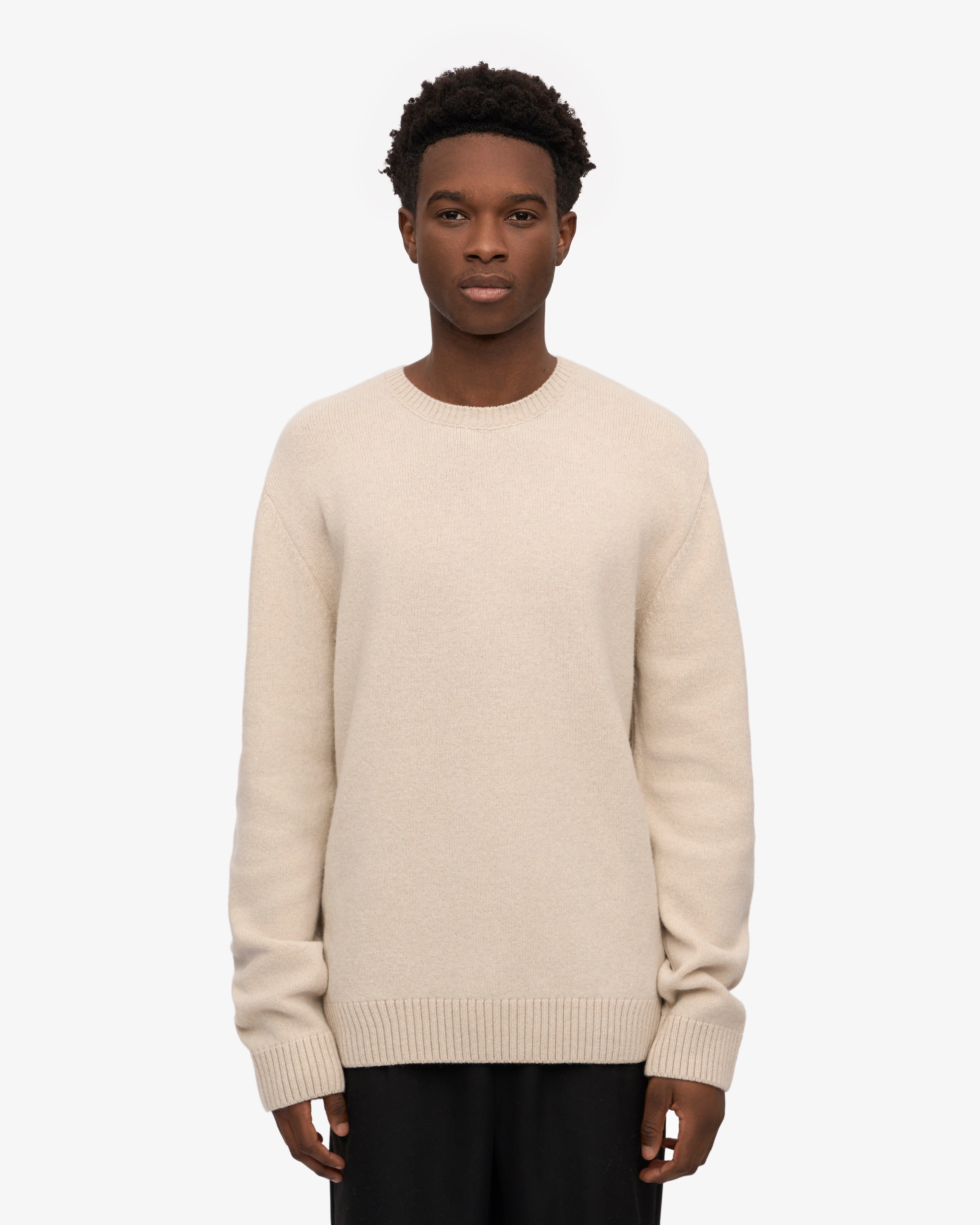 Classic Merino Wool Crew - Ivory White