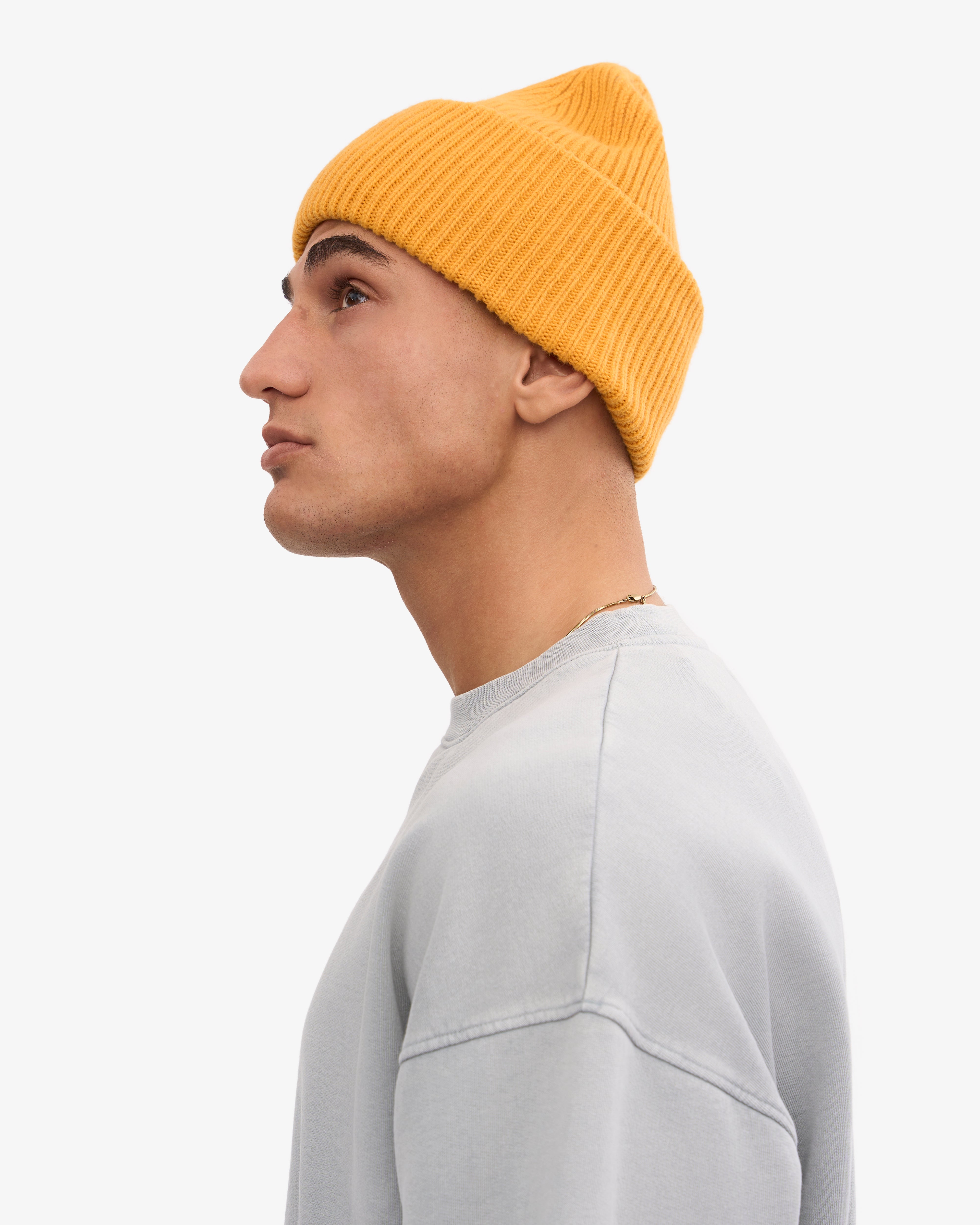 Merino Wool Hat - Burned Yellow One Size