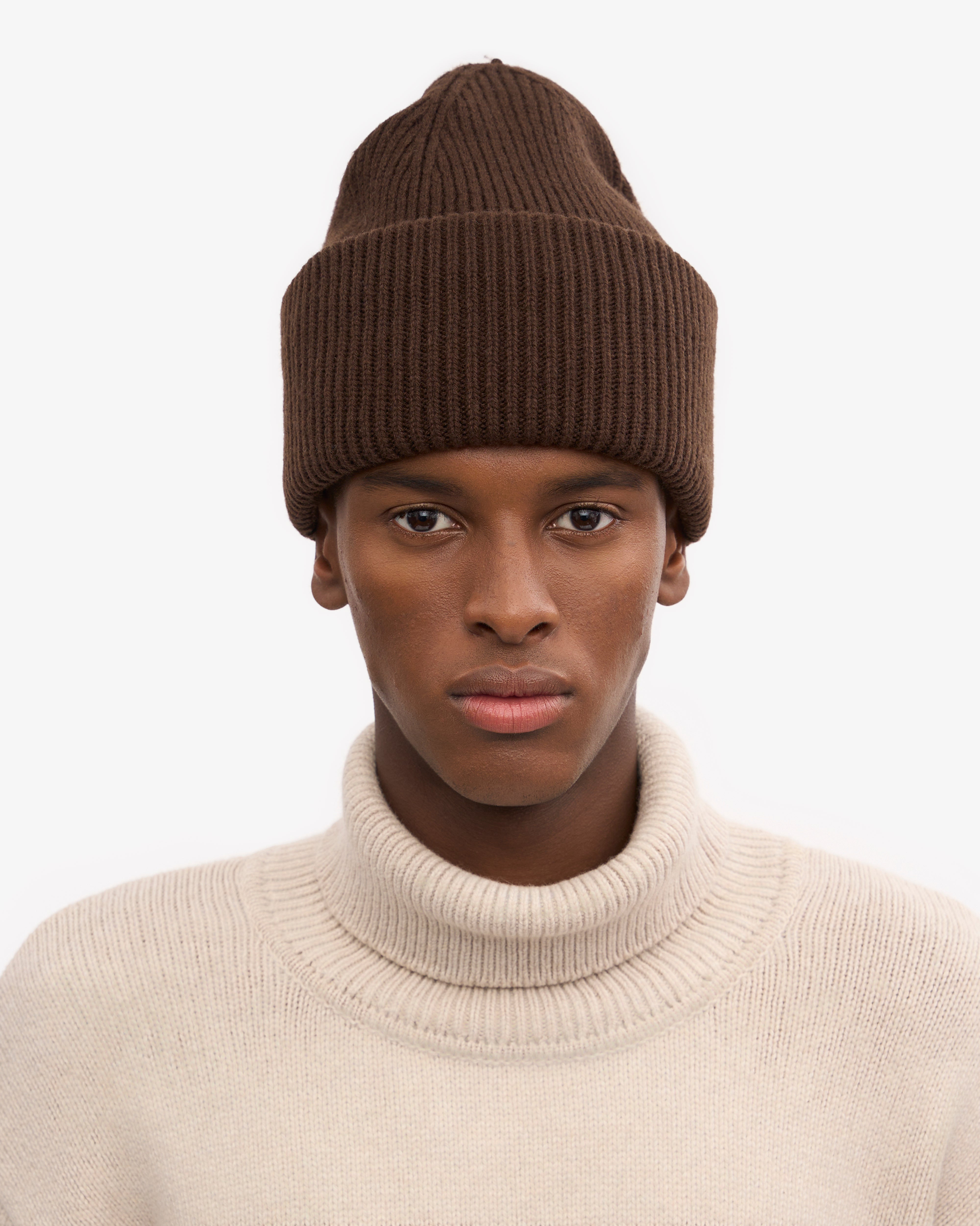 Merino Wool Hat - Coffee Brown