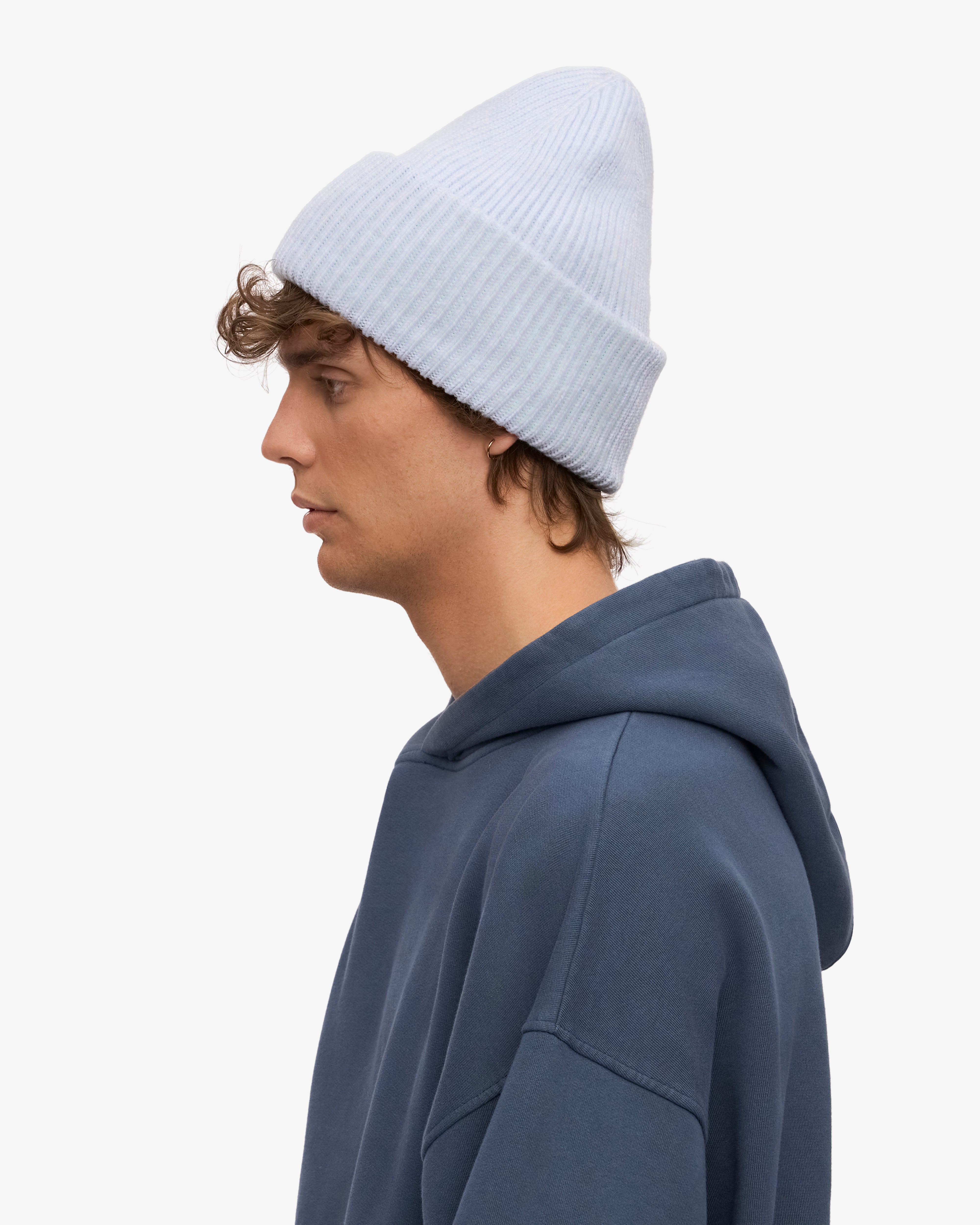 Merino Wool Hat - Polar Blue