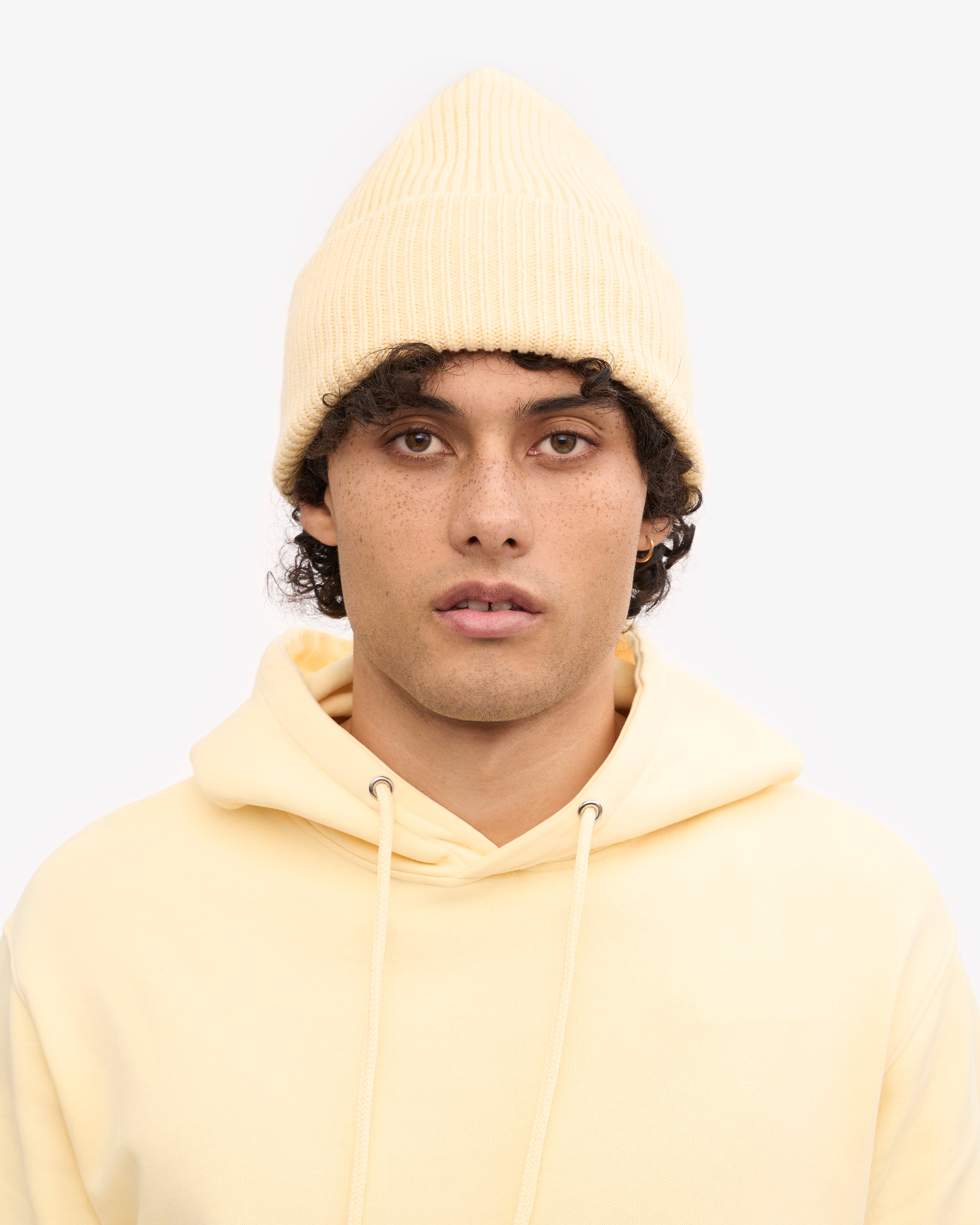 Merino Wool Hat - Soft Yellow