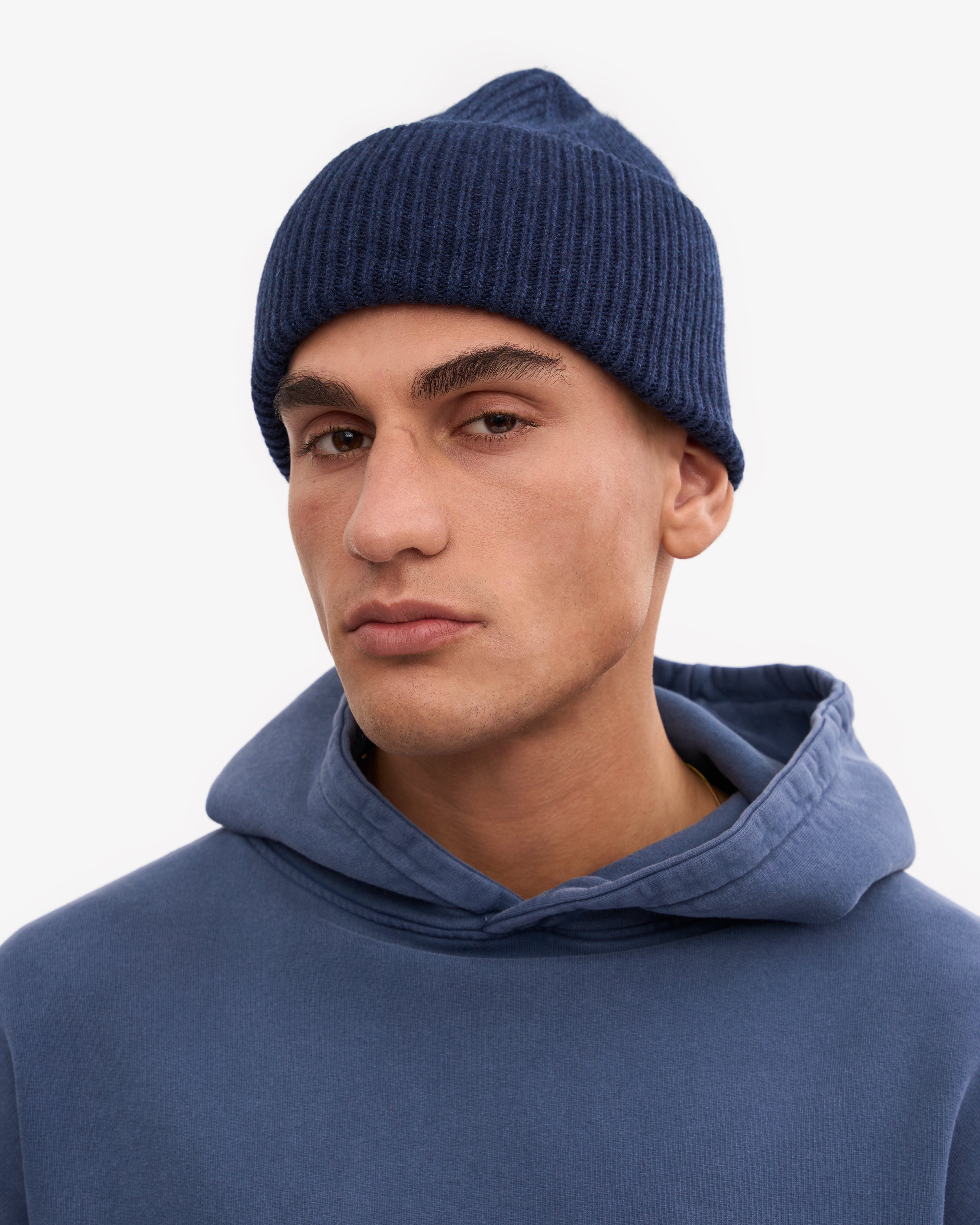 Merino Wool Hat - Marine Blue One Size