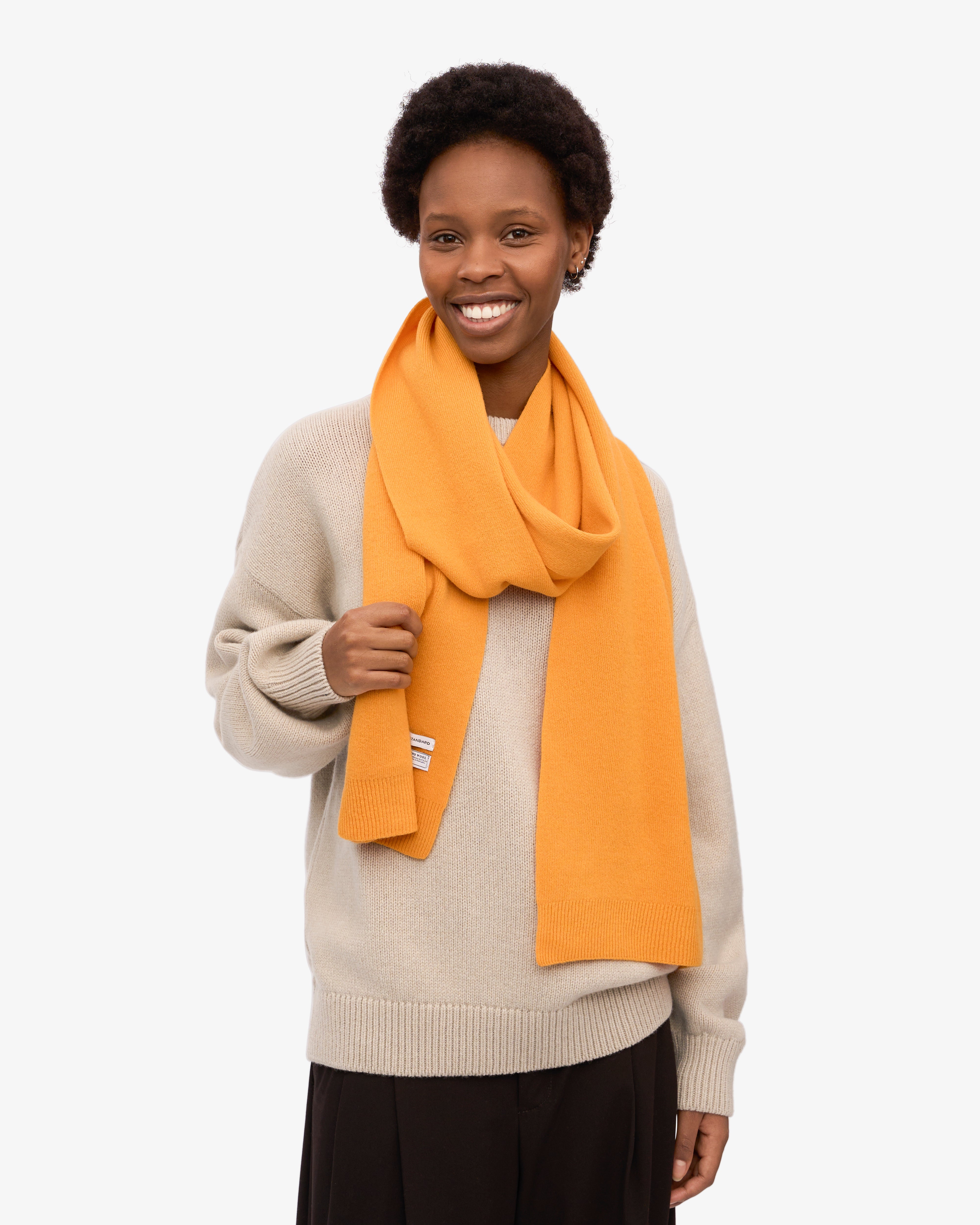 Merino Wool Scarf - Burned Yellow