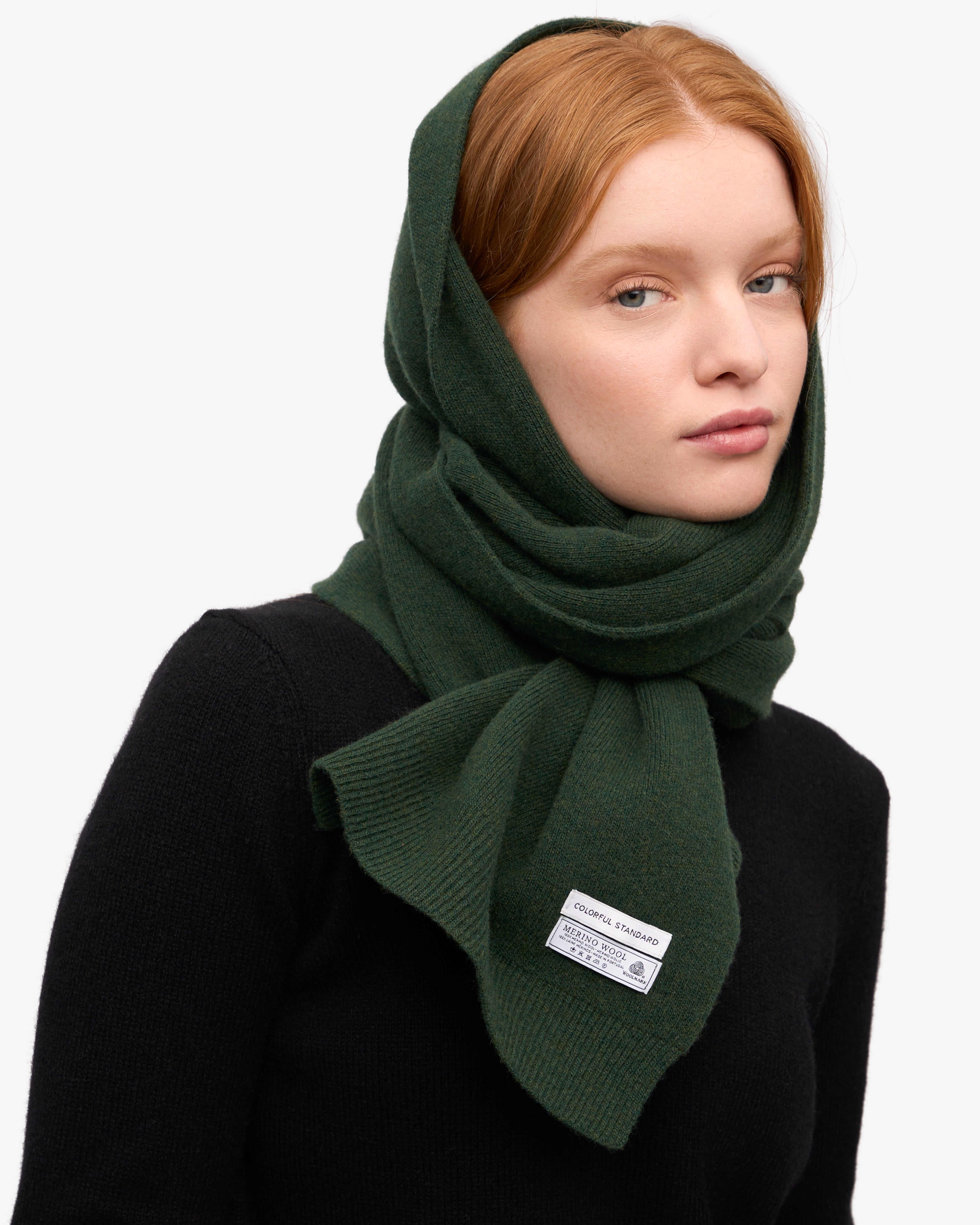 Merino Wool Scarf - Emerald Green