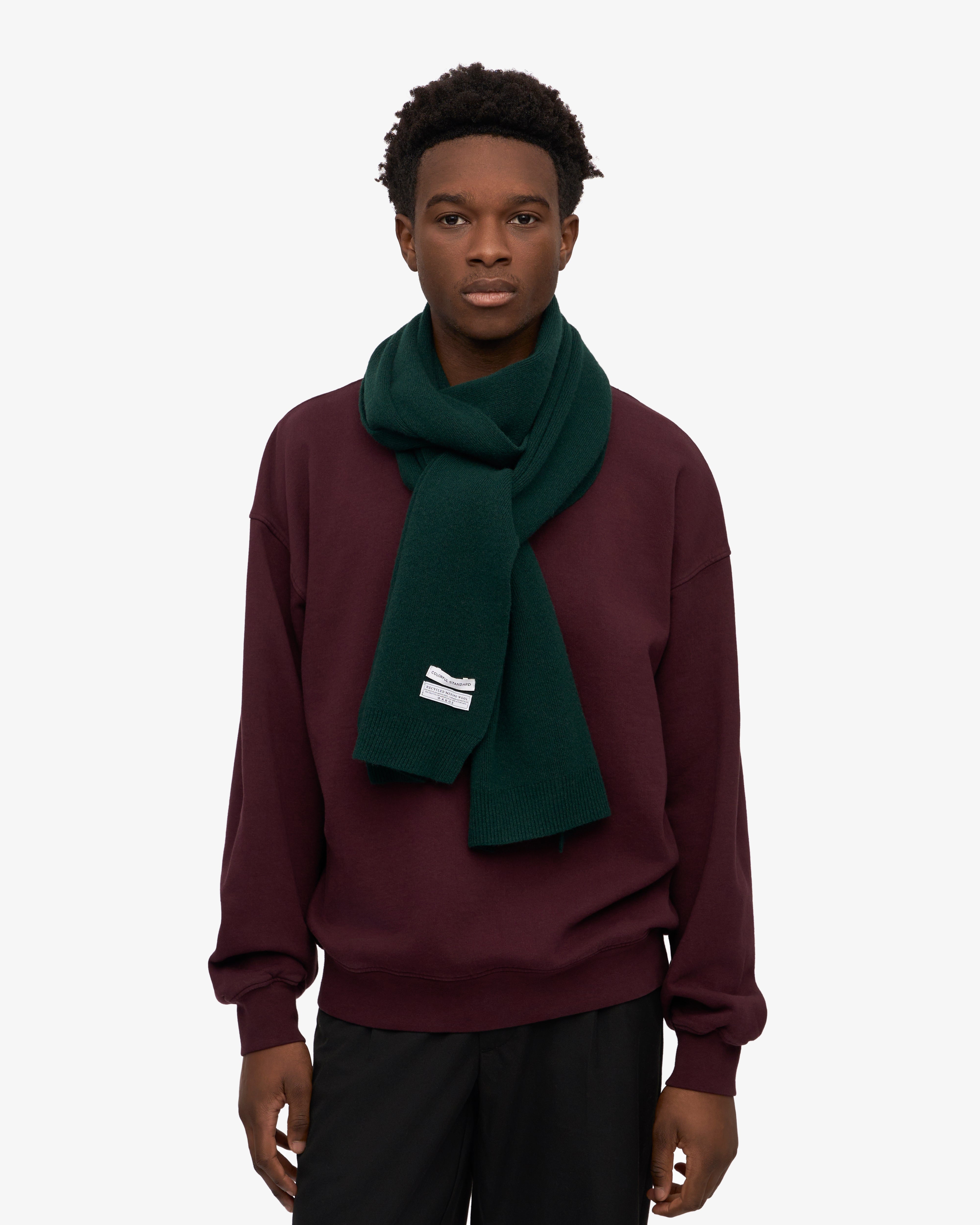 Merino Wool Scarf - Emerald Green