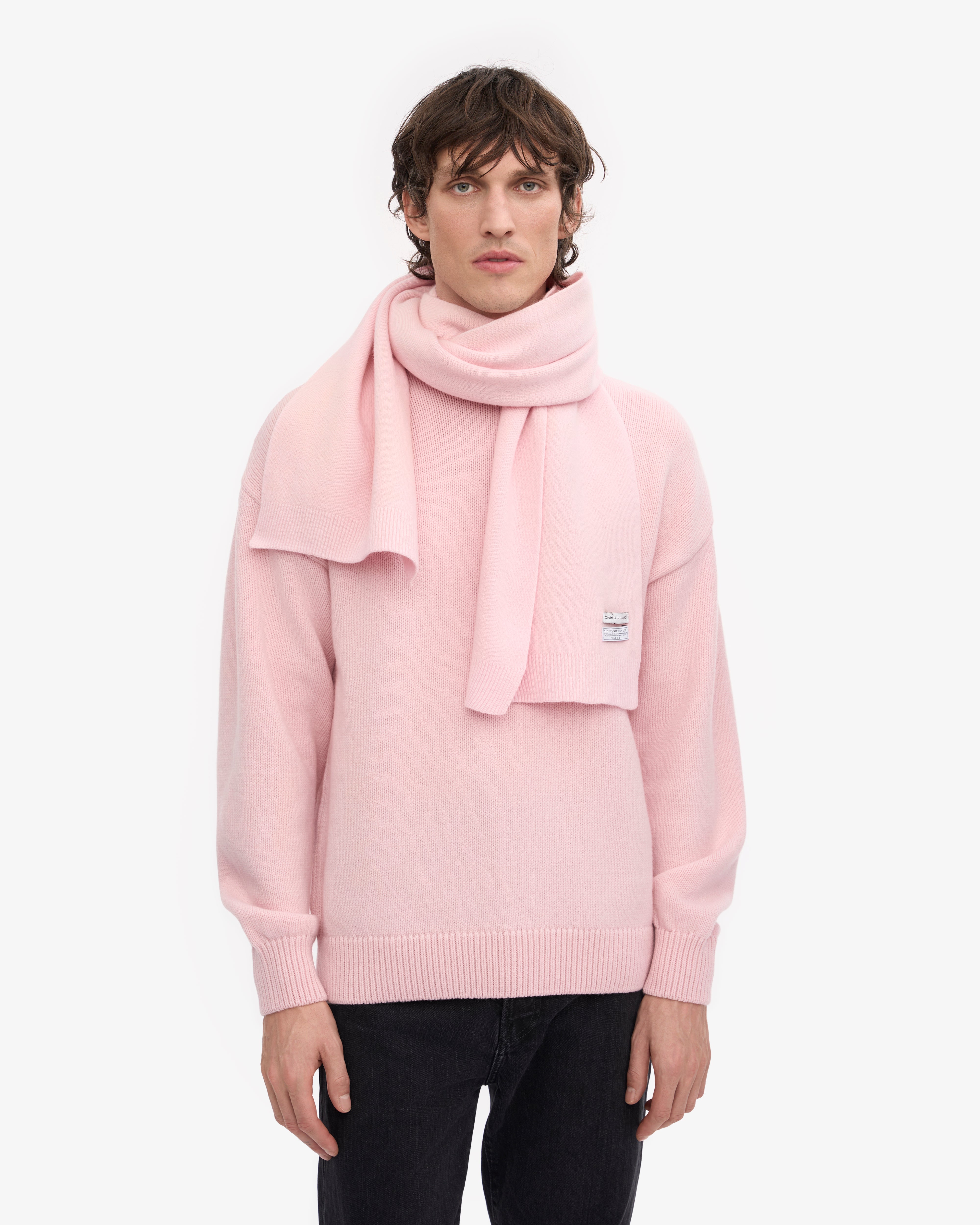 Merino Wool Scarf - Faded Pink