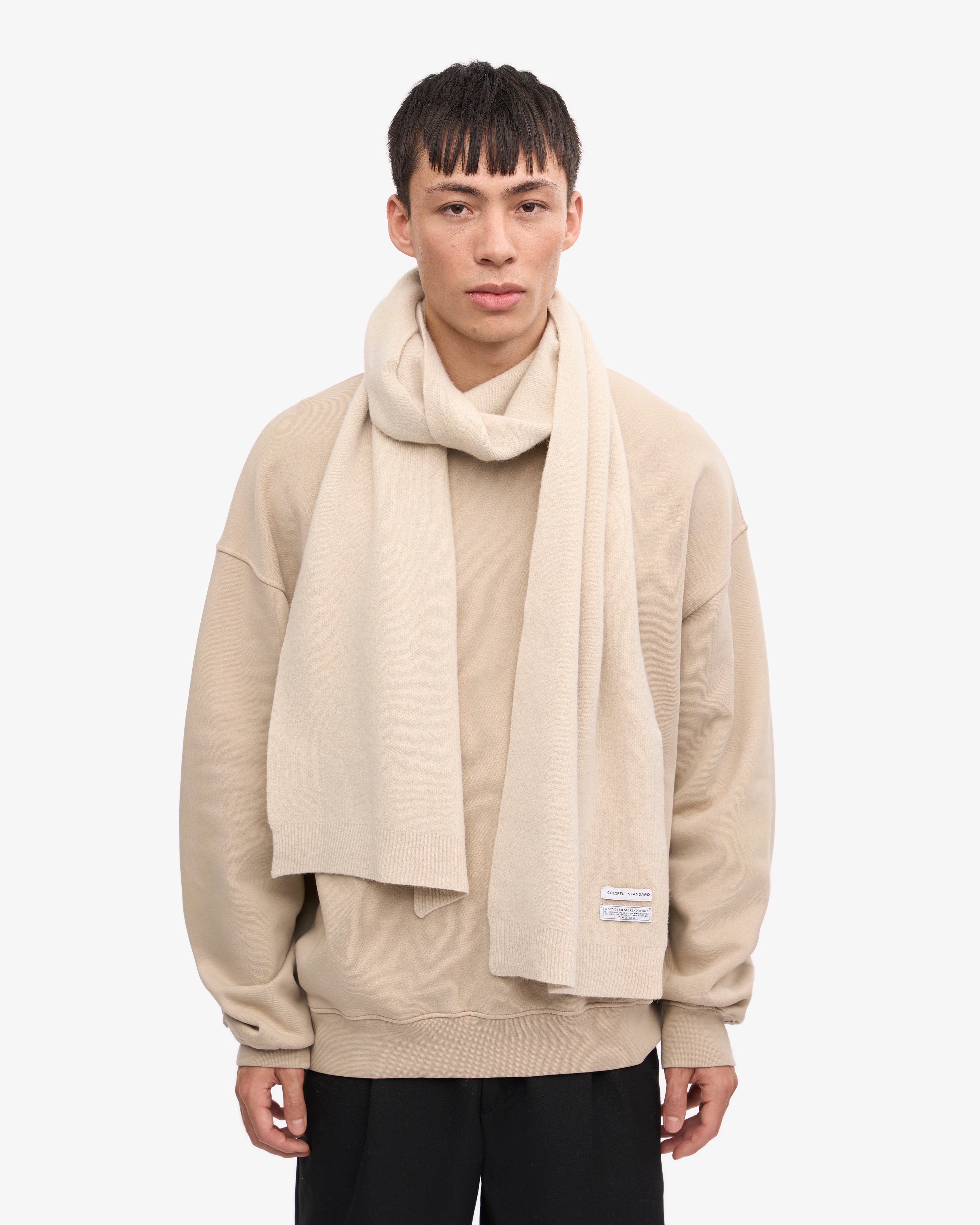 Merino Wool Scarf - Ivory White