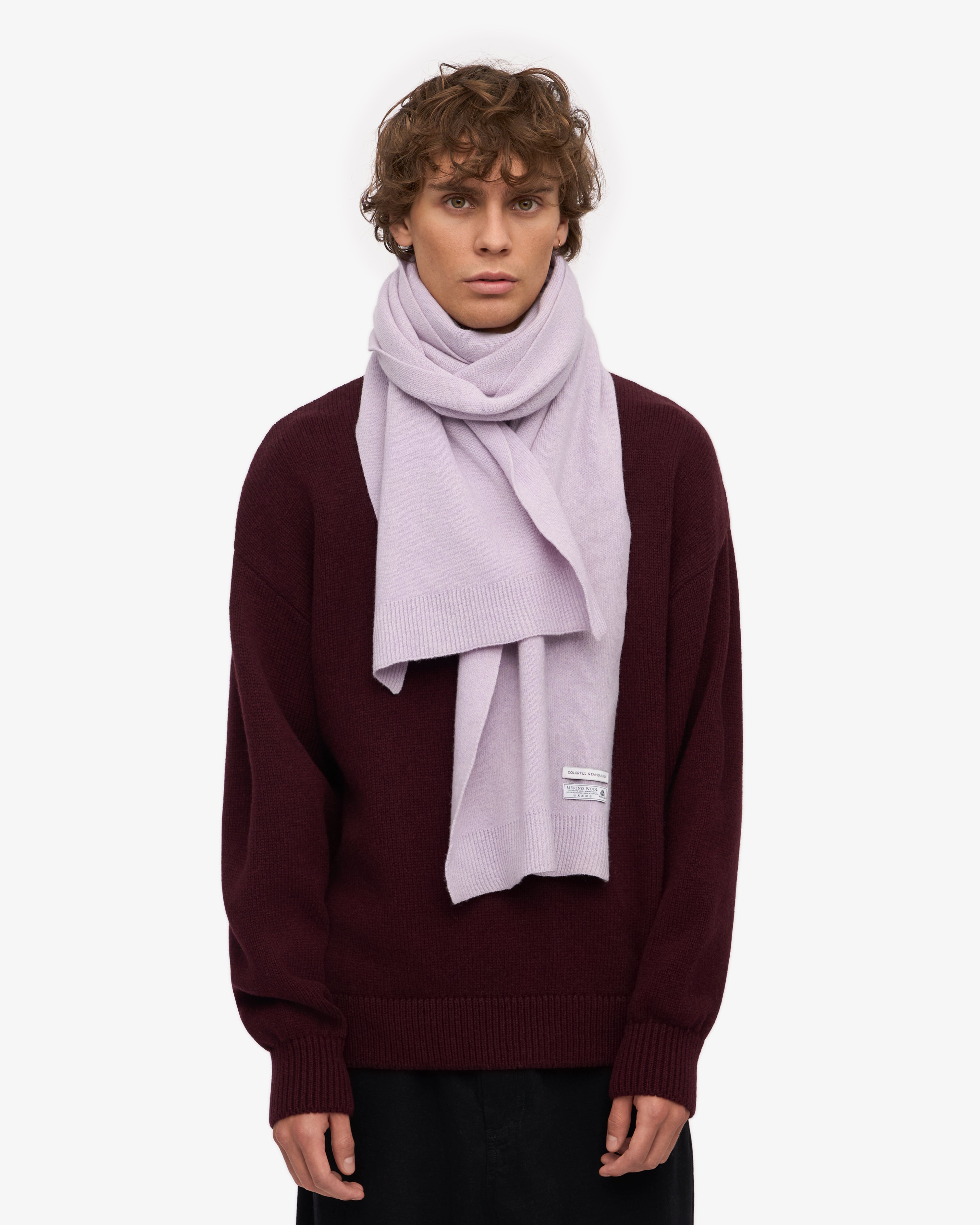 Merino Wool Scarf - Soft Lavender