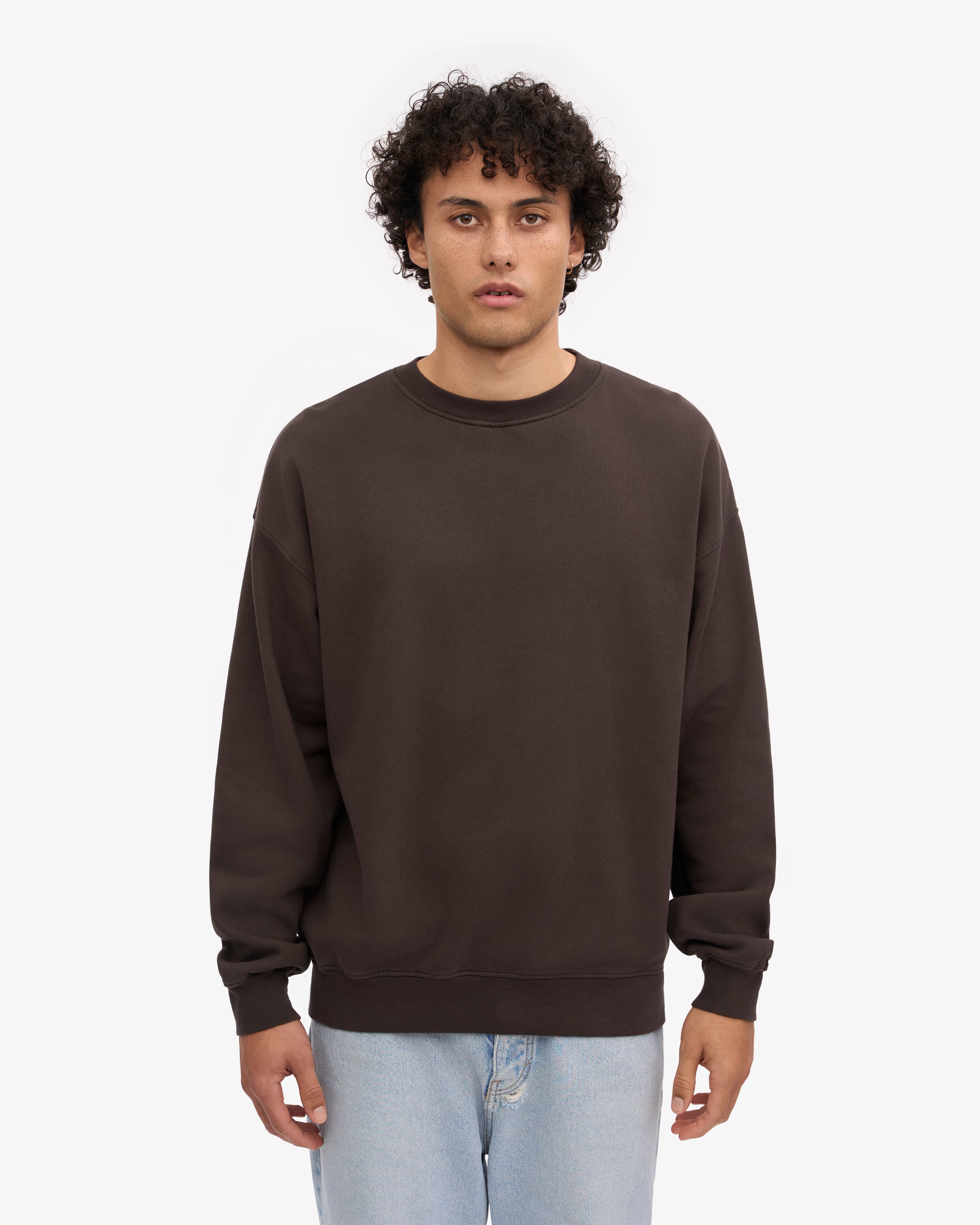 Organic Oversized Crew - Coffee Brown