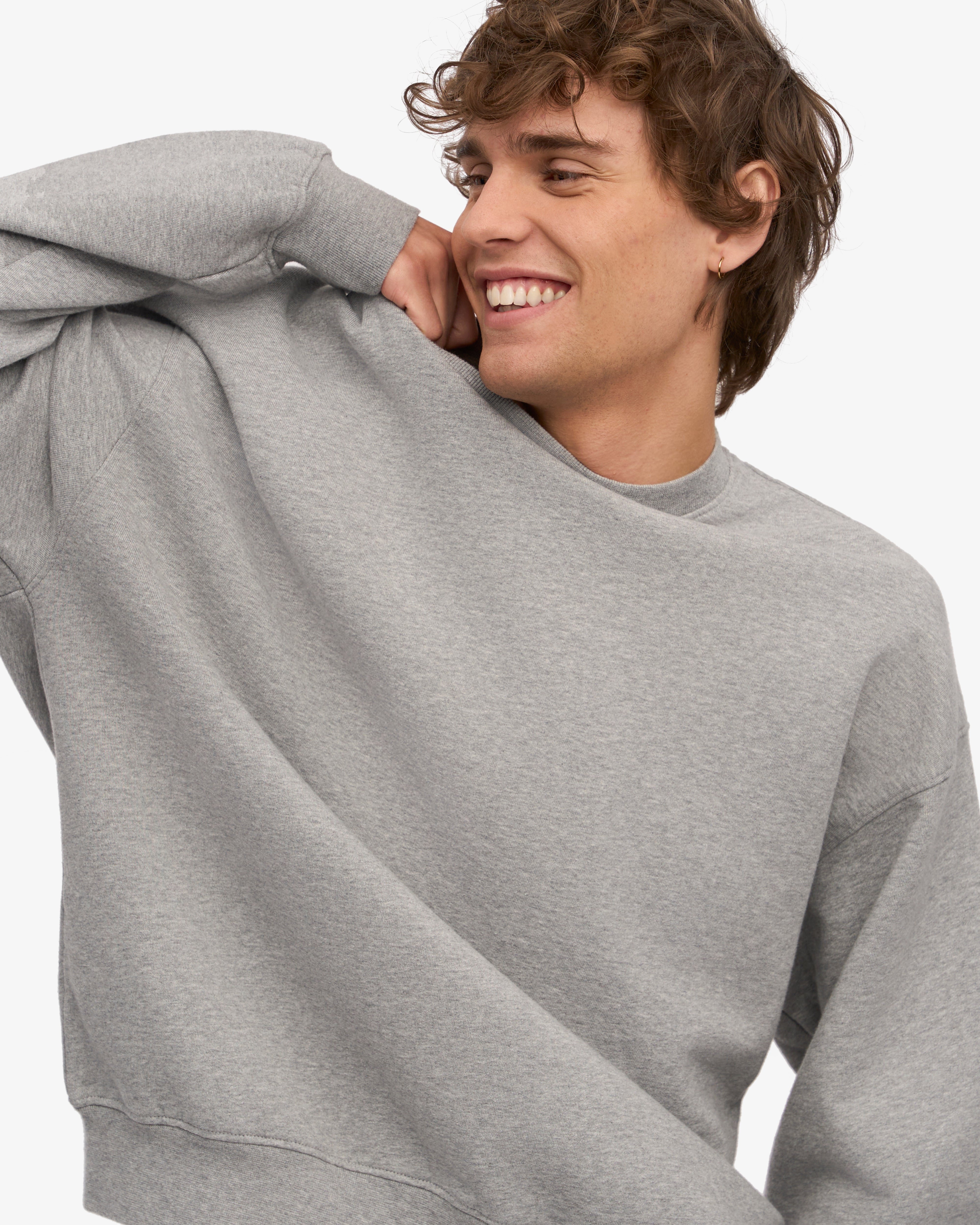 Crew Neck Herren Oversize Sweater Organic Oversized Crew Heather