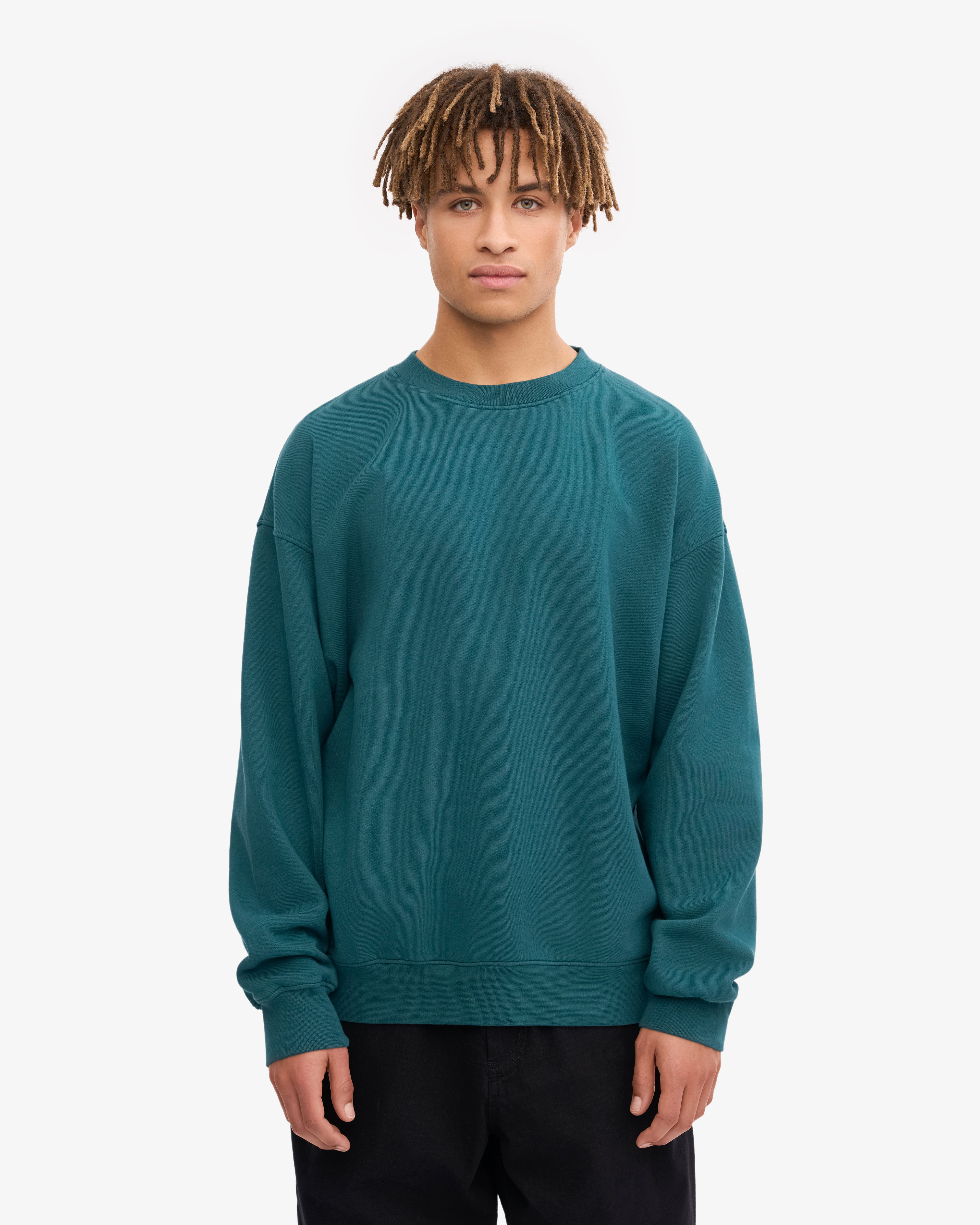 Organic Oversized Crew - Ocean Green