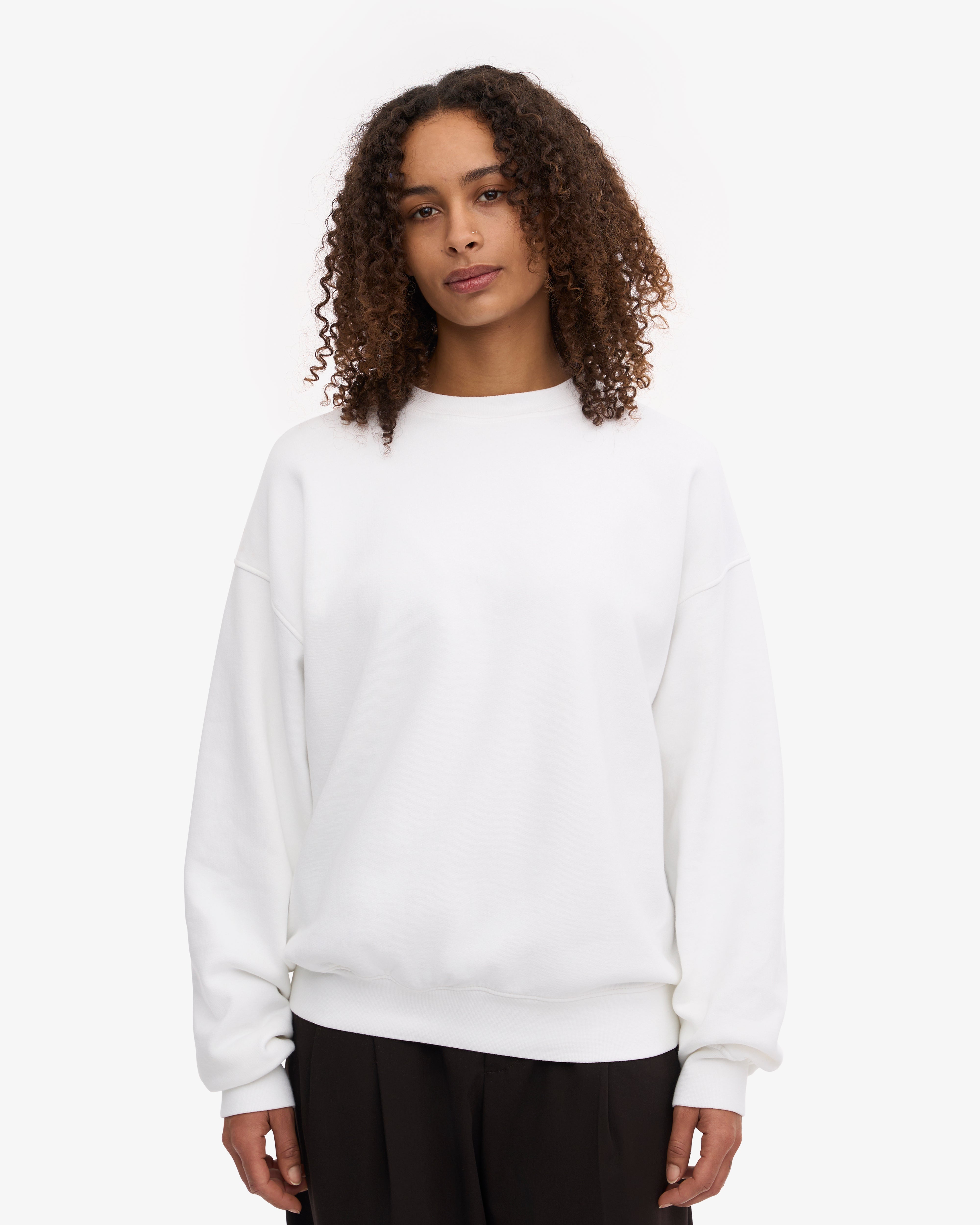 Organic Oversized Crew - Optical White XS