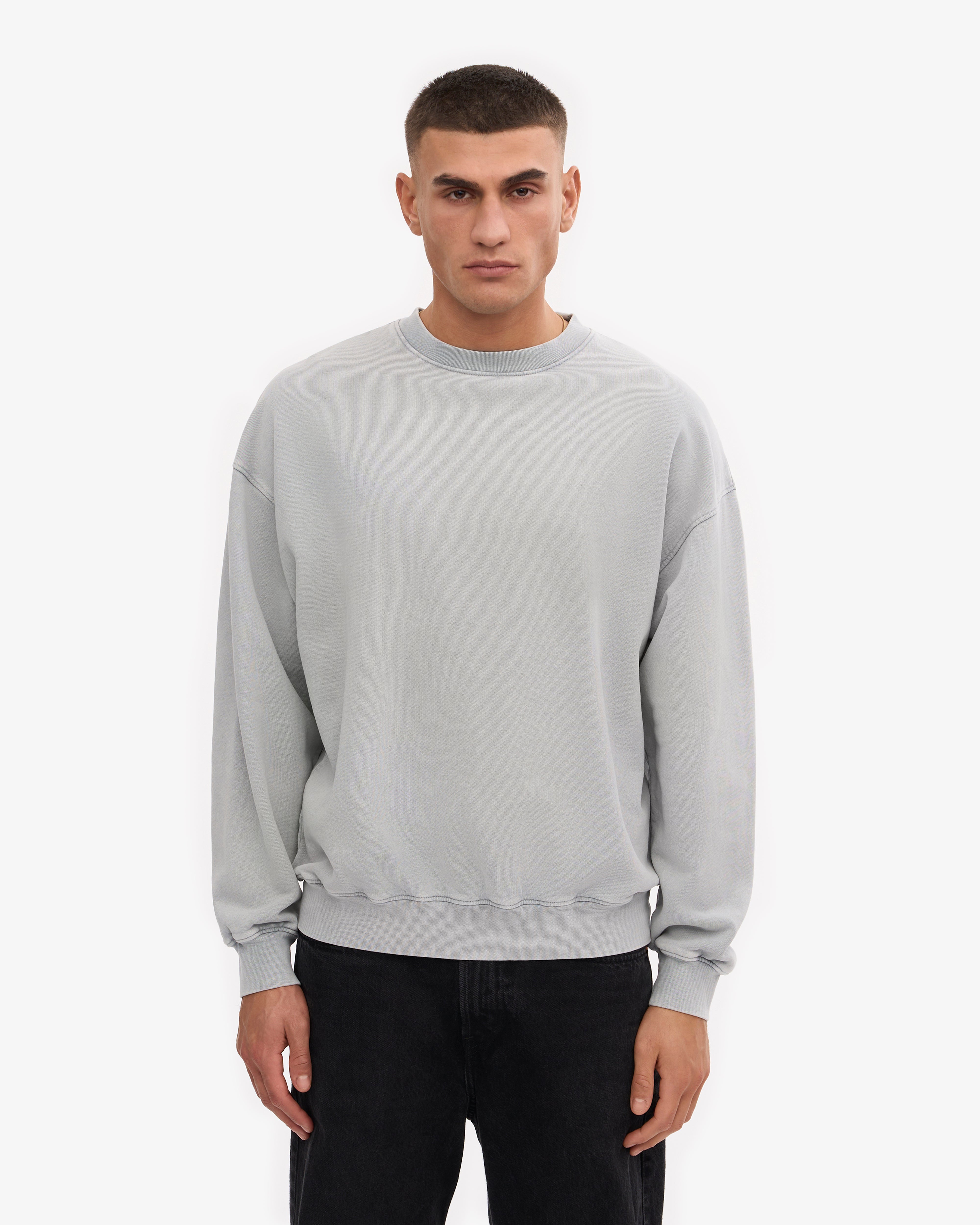 Organic Oversized Crew - Faded Grey