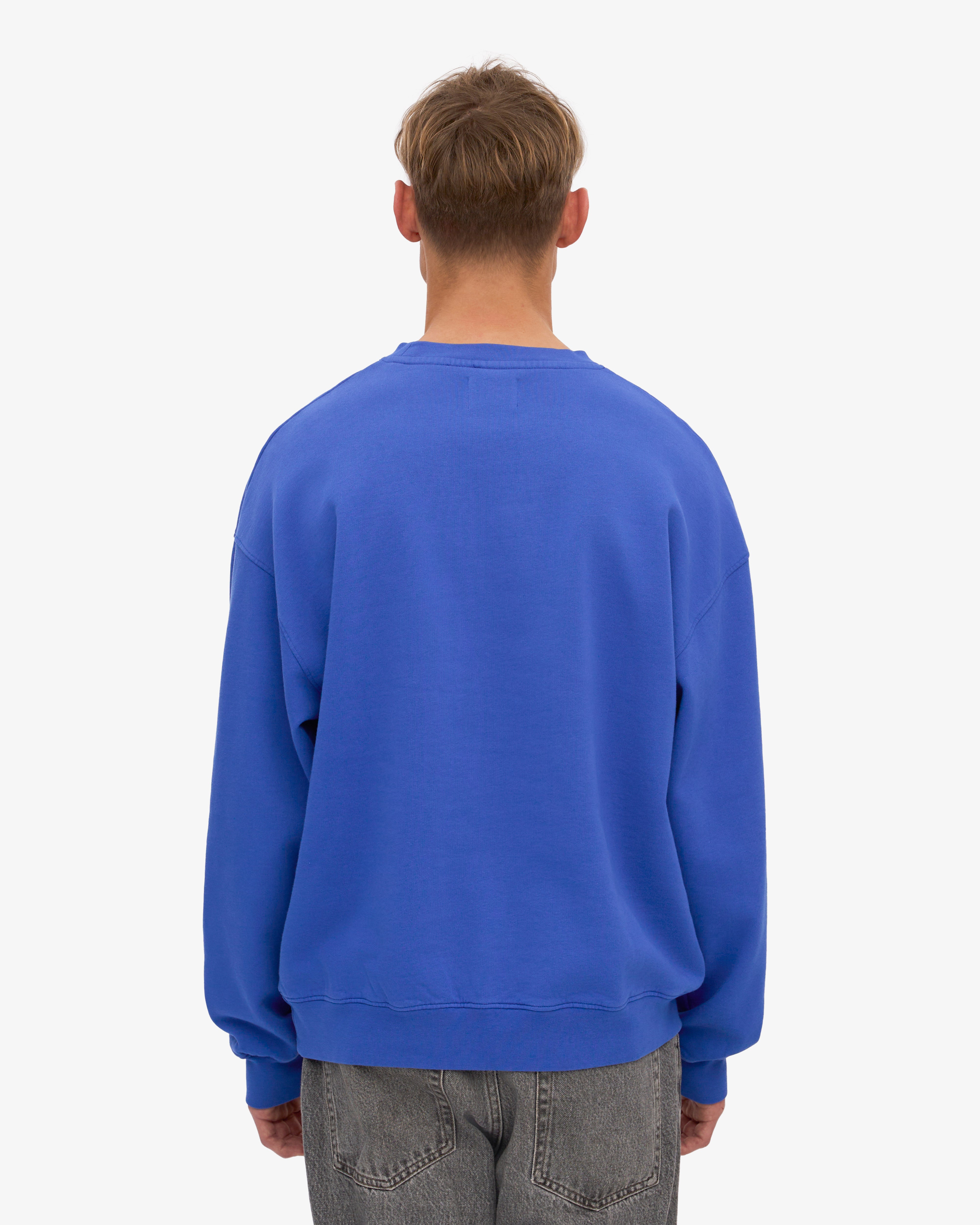 Organic Oversized Crew - Sapphire Blue