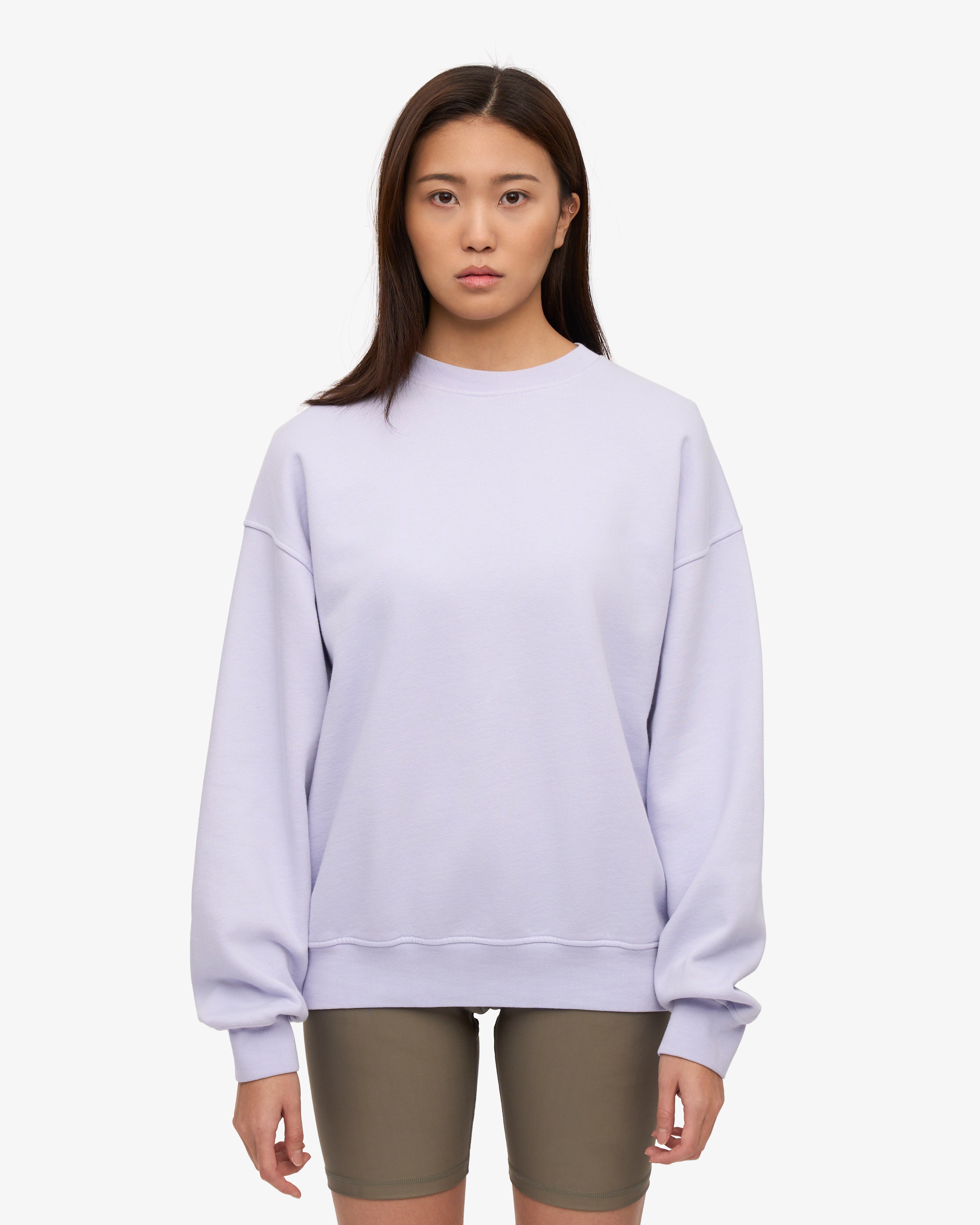 Organic Oversized Crew - Soft Lavender XS