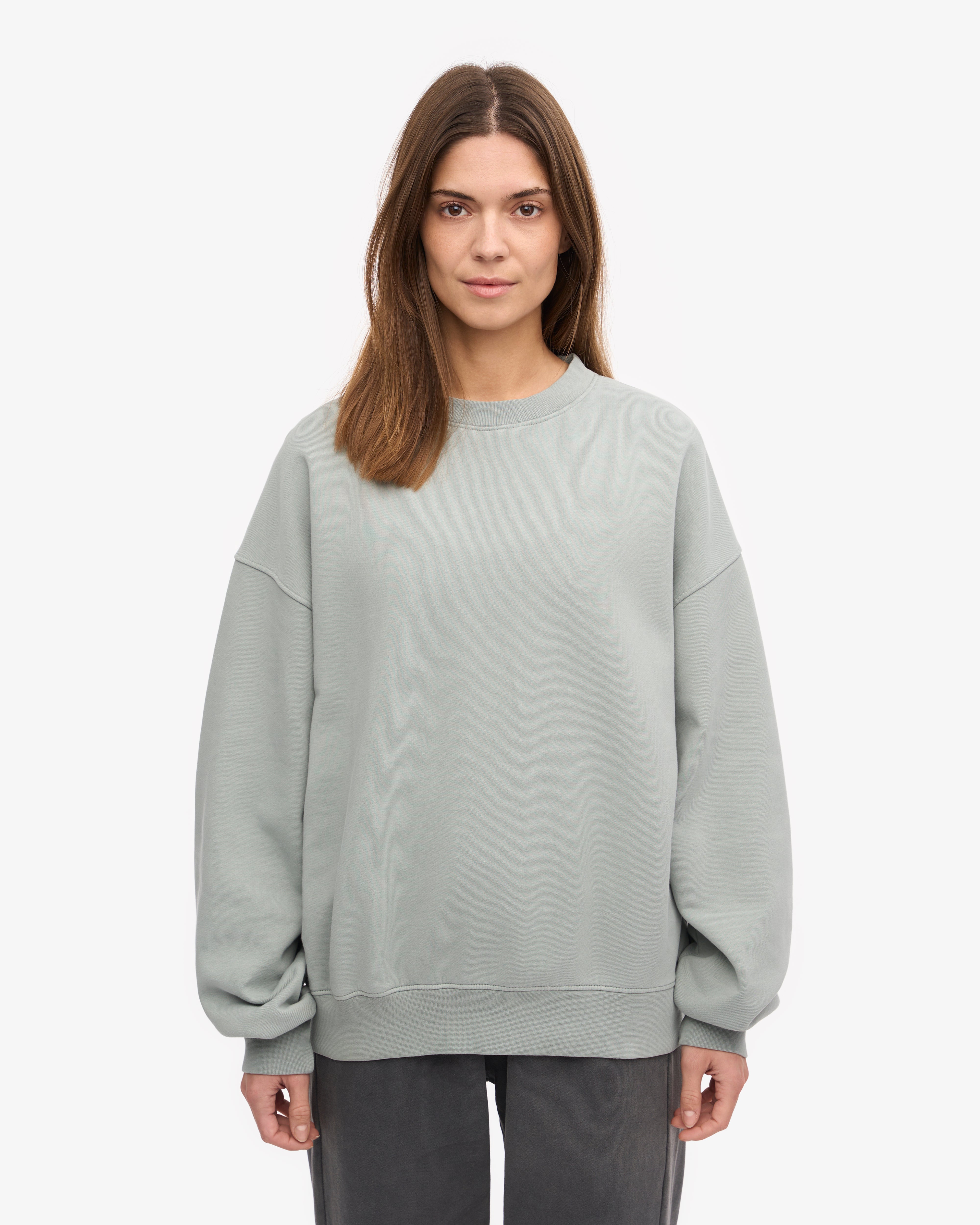 Organic Oversized Crew - Steel Blue XS