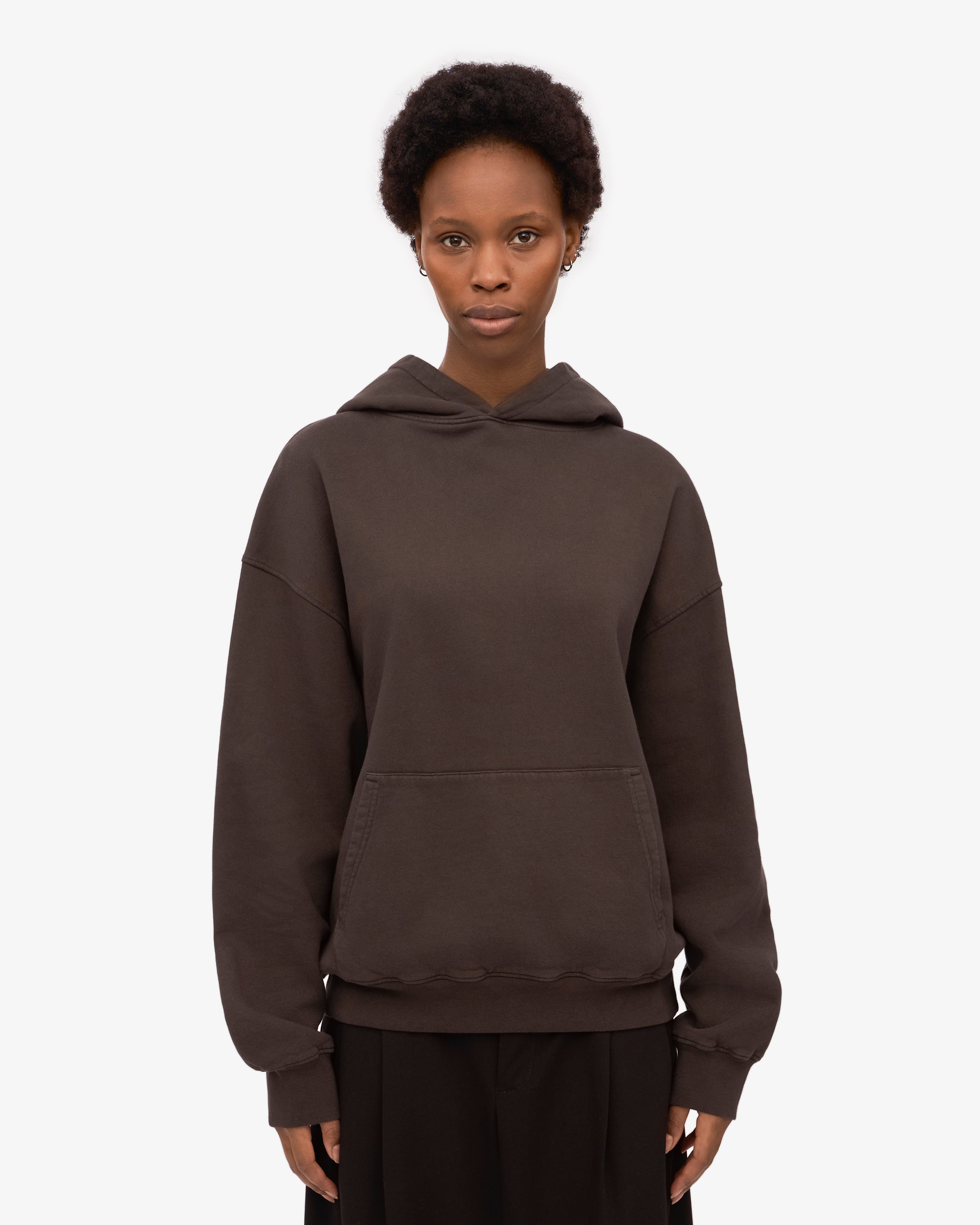 Organic Oversized Hood - Coffee Brown