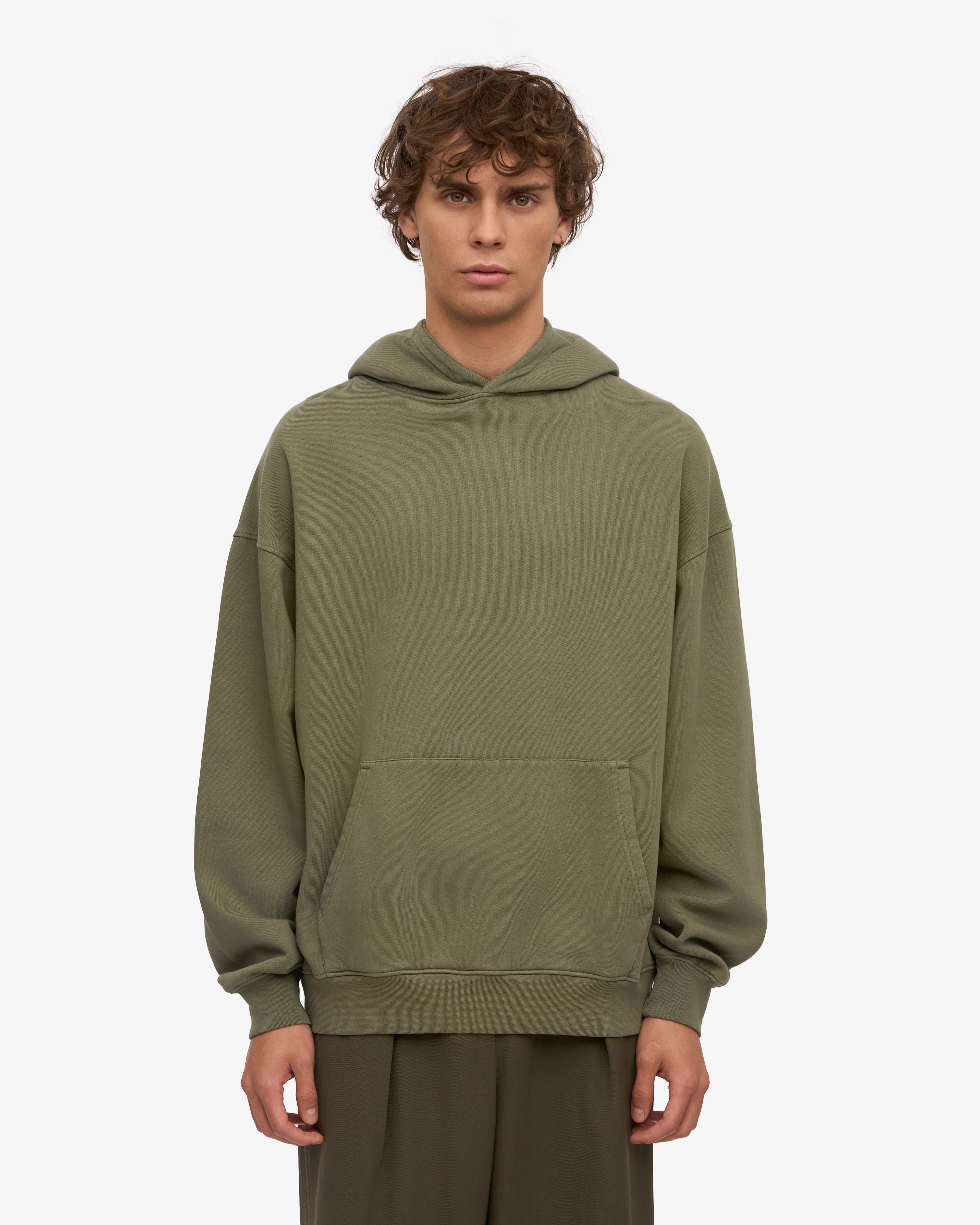 Organic Oversized Hood - Dusty Olive