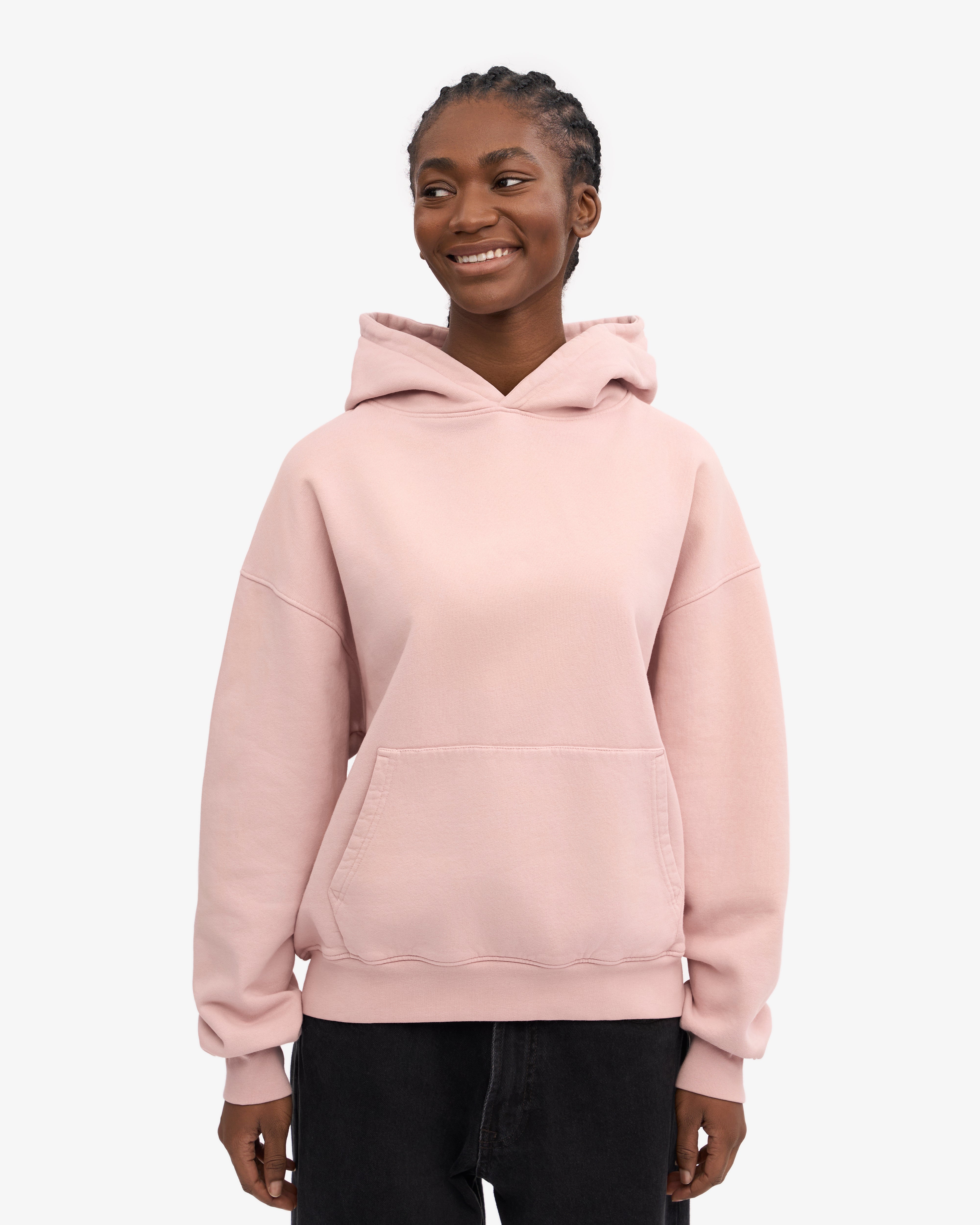 Organic Oversized Hood - Faded Pink