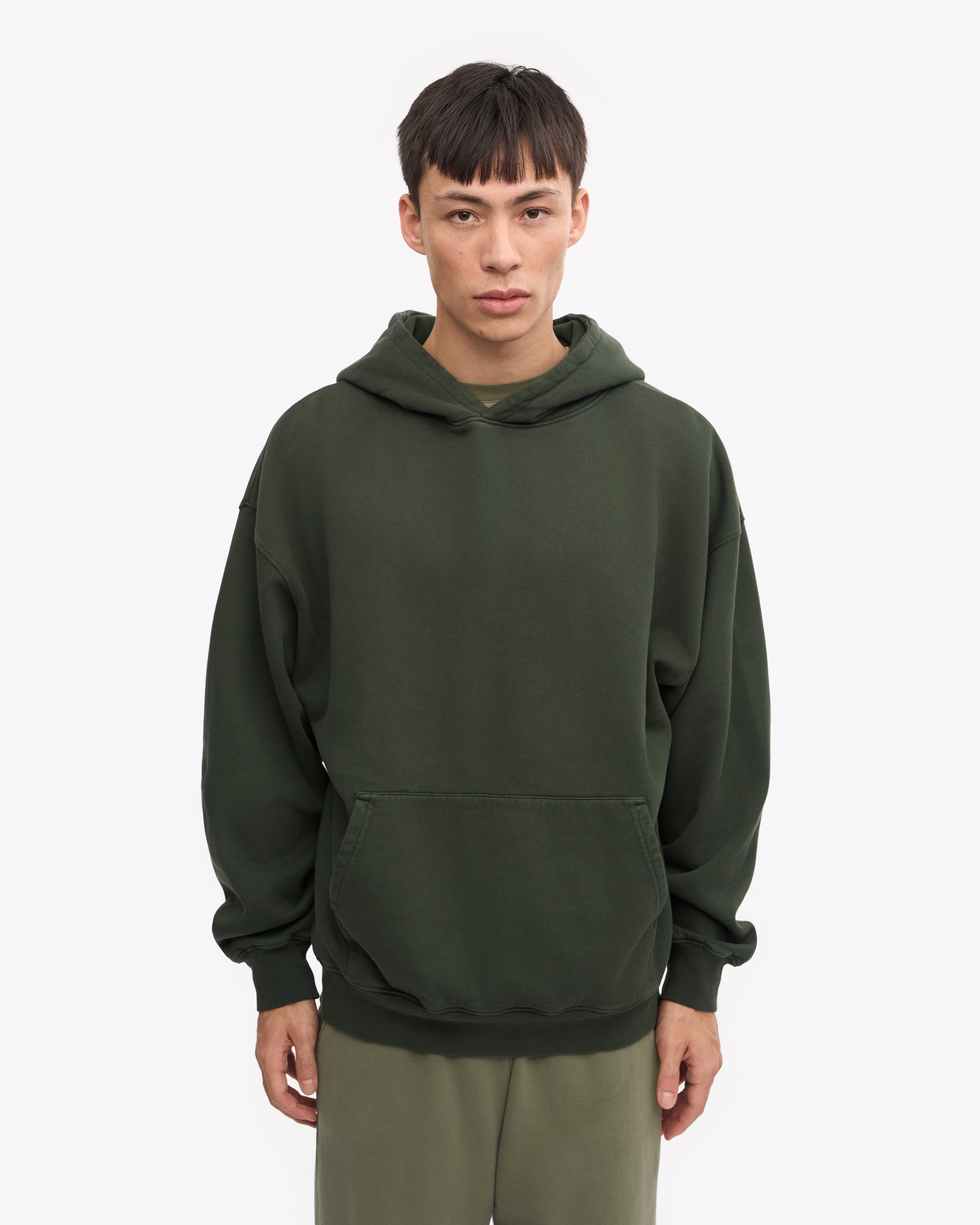 Organic Oversized Hood - Hunter Green