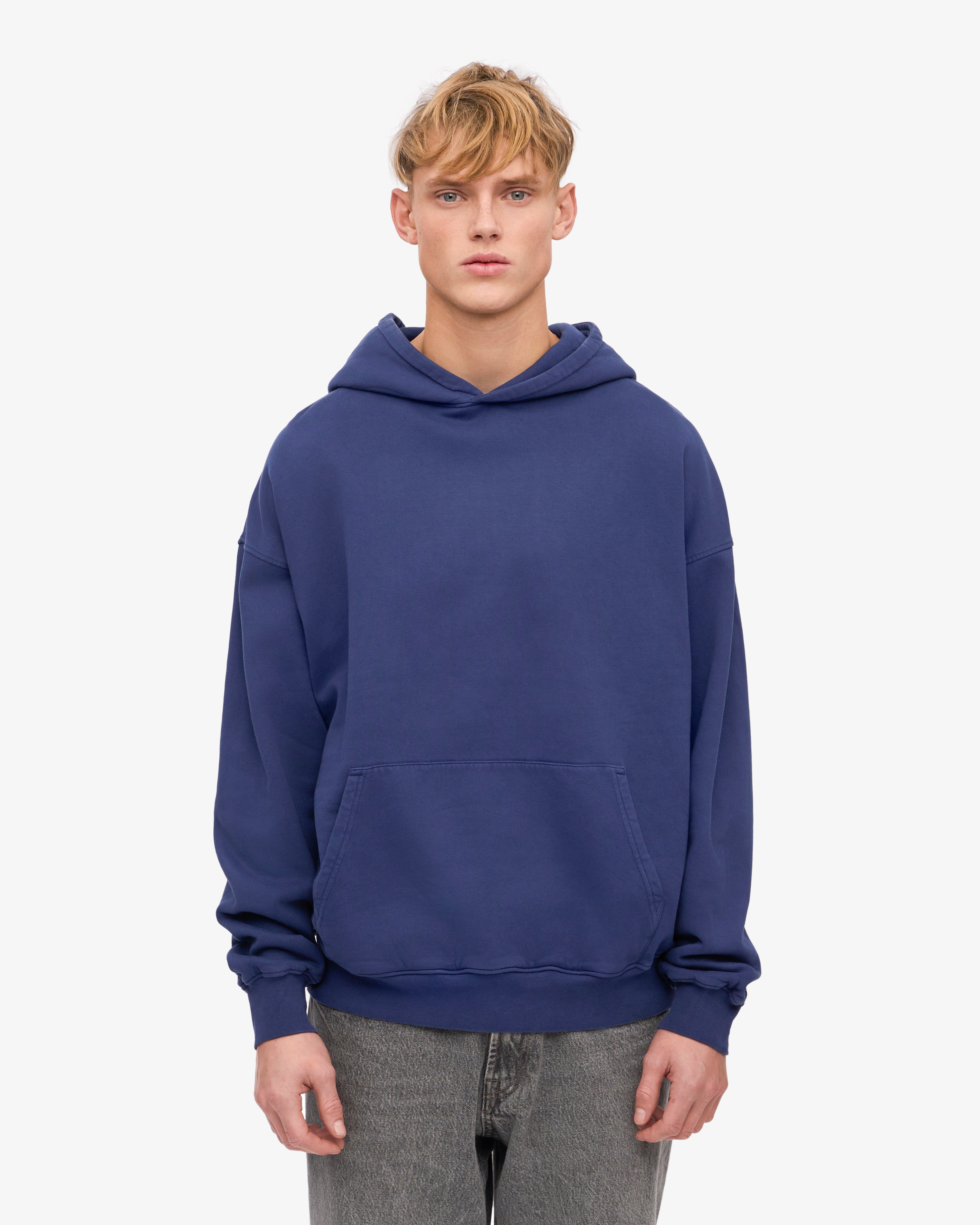 Organic Oversized Hood - Marine Blue