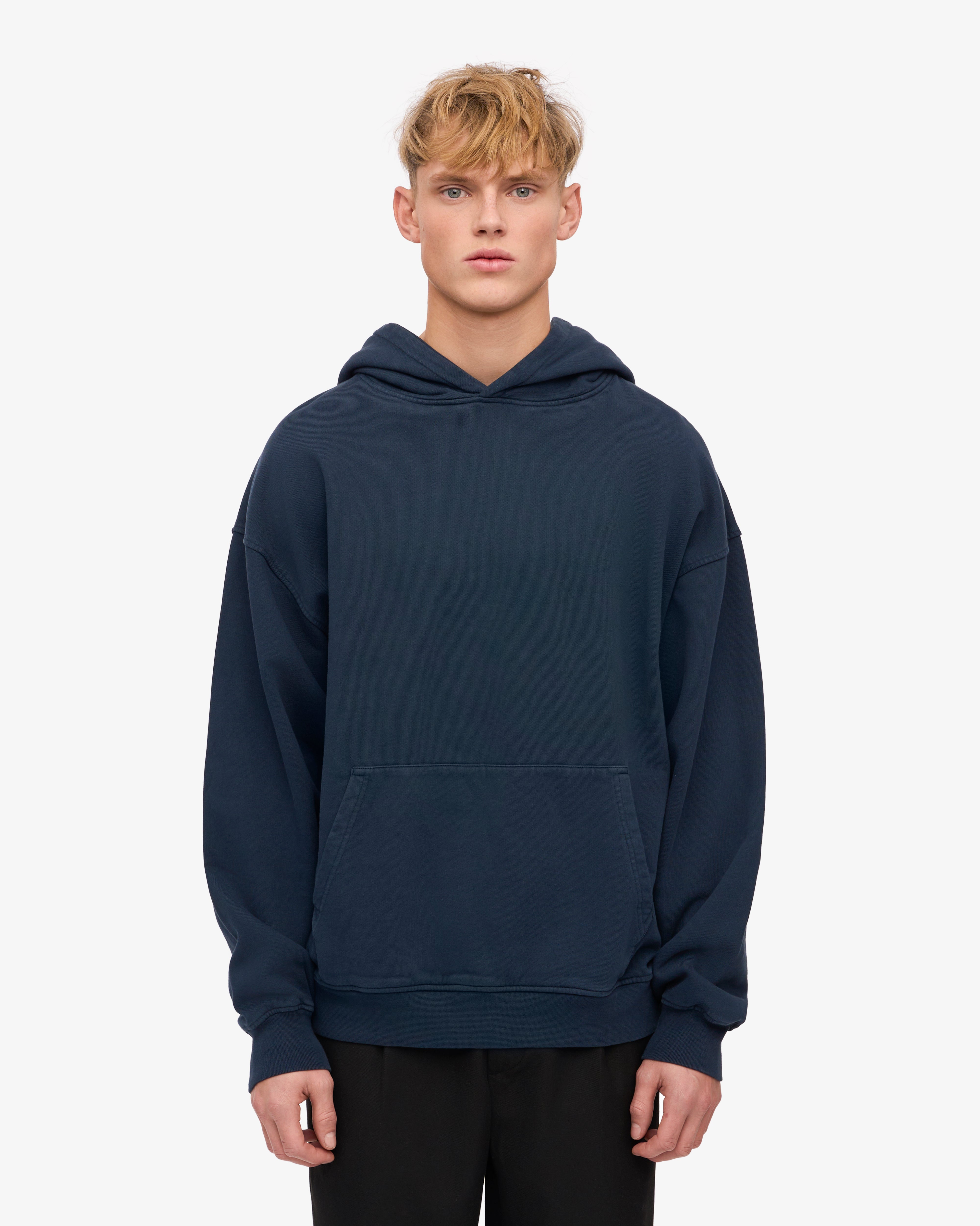 Organic Oversized Hood - Navy Blue