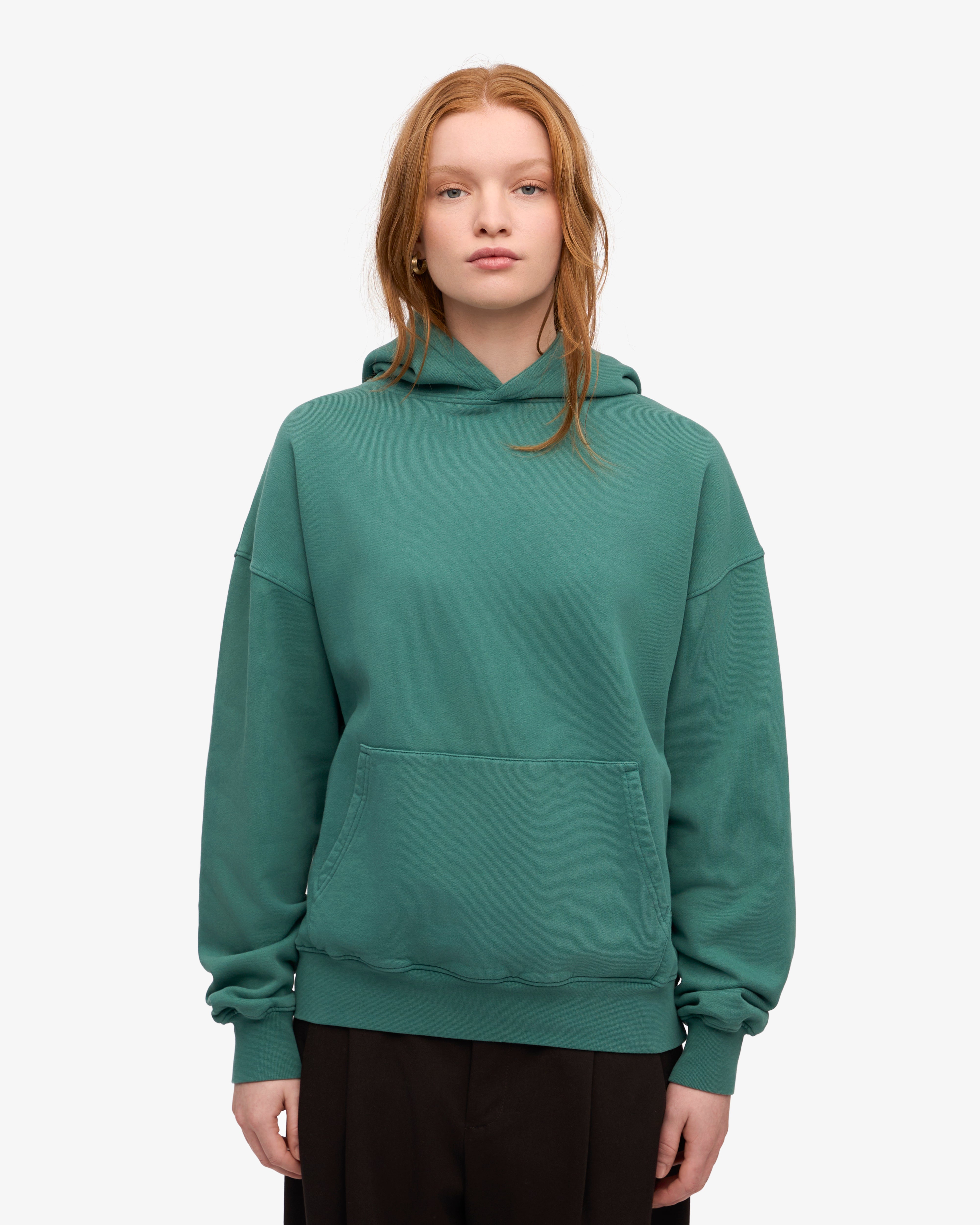 Organic Oversized Hood - Pine Green