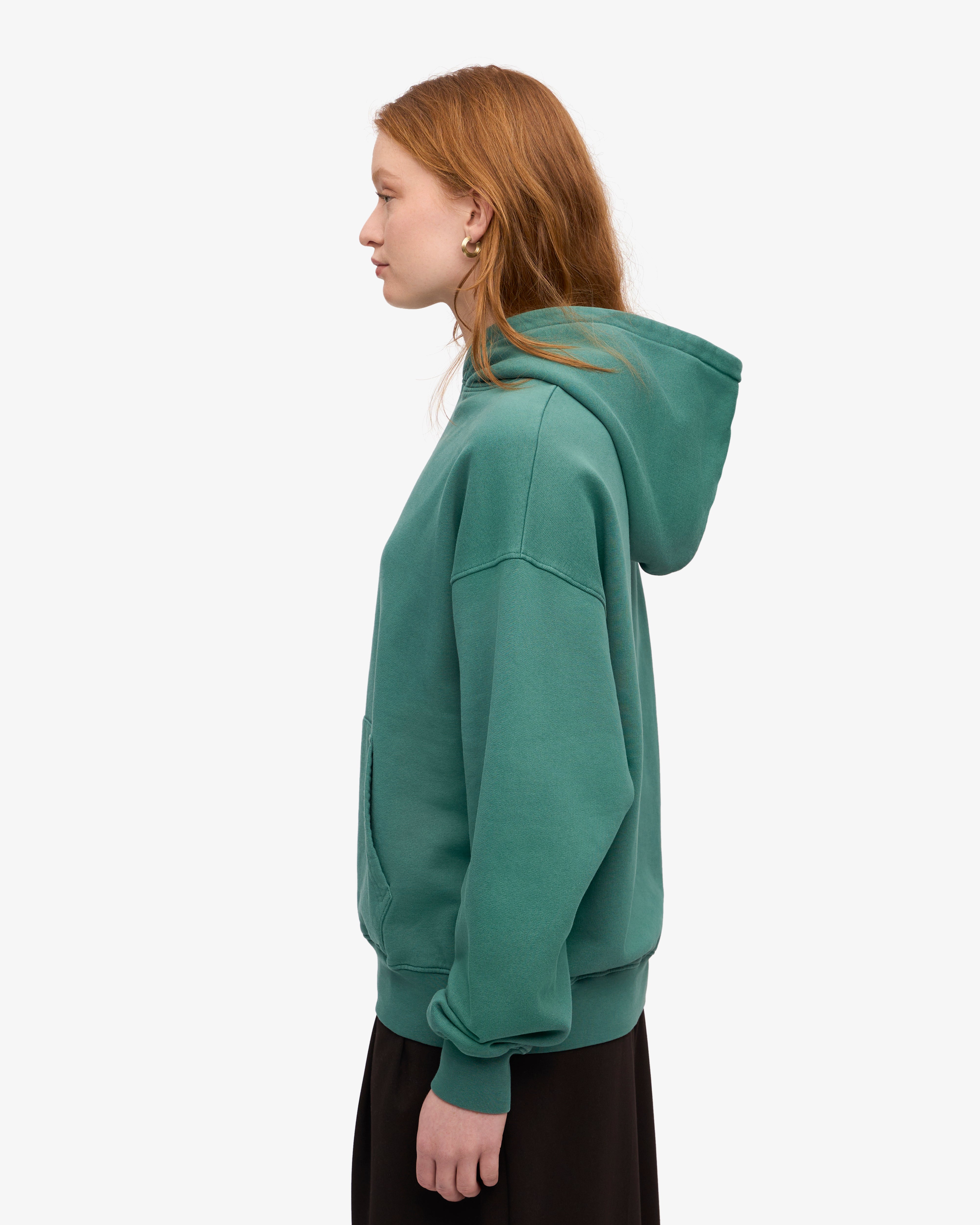 Organic Oversized Hood - Pine Green